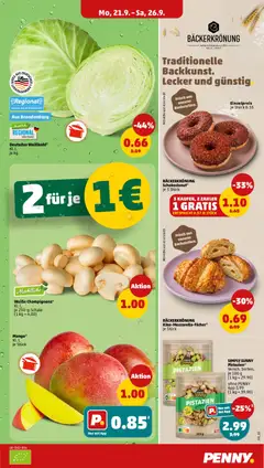 Mango*, Mango* Kl. I, je Stück ab 21.09.2026 gültig | Seite: 3 | Produkte: Mozzarella, Pistazien, Salz, Mango