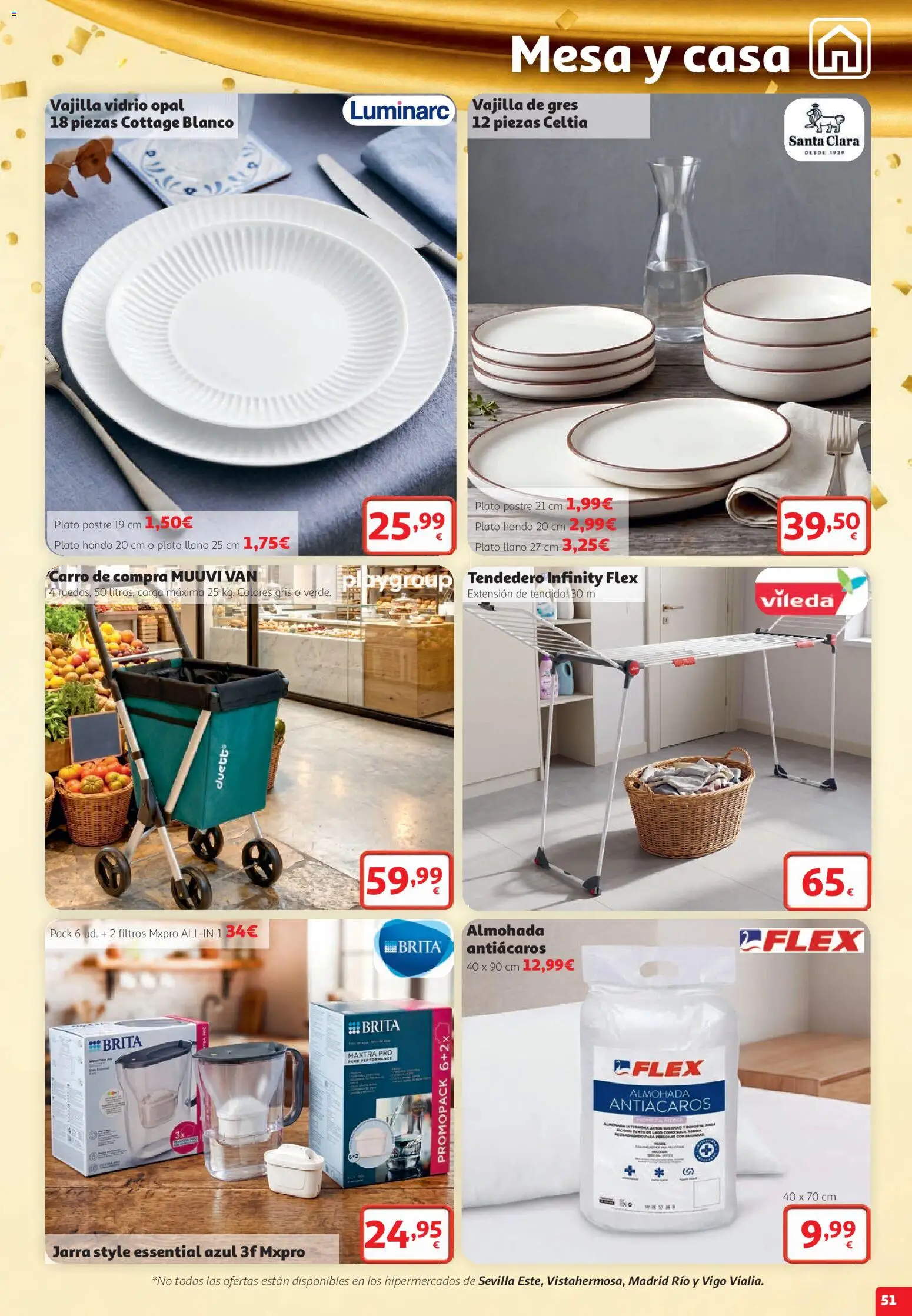 Alcampo folleto Mataró │ válido desde el 22/10/2026 | Página: 51 | Productos: Postre, Tendedero, Vajilla, Mesa