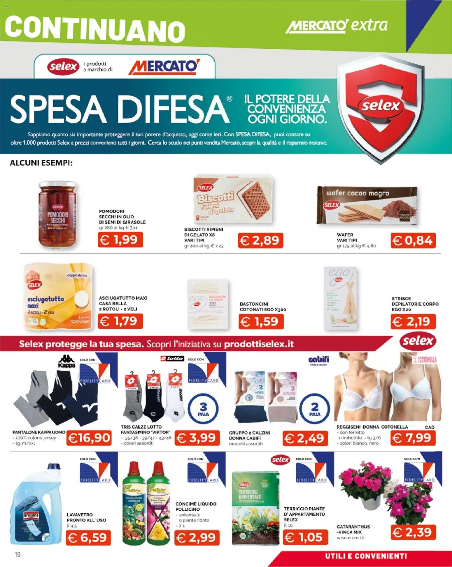 Volantino Mercatò del 14.05.2026 | Pagina: 19 | Prodotti: Calzini, Olio, Pomodori, Vaso