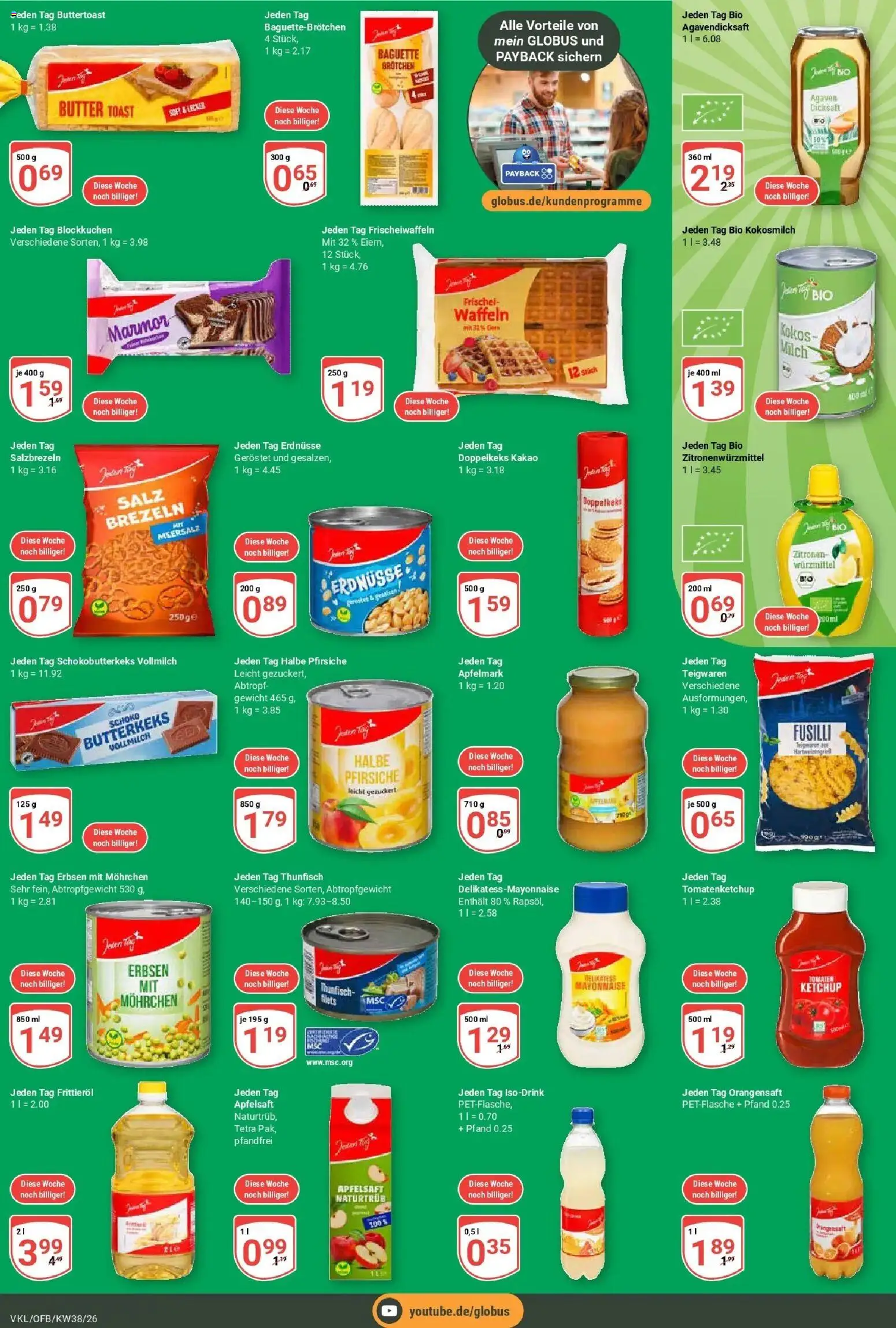 Globus Prospekt Völklingen (ab 14.09.2026) » Angebote online | Seite: 9 | Produkte: Milch, Thunfisch, Waffeln, Erbsen