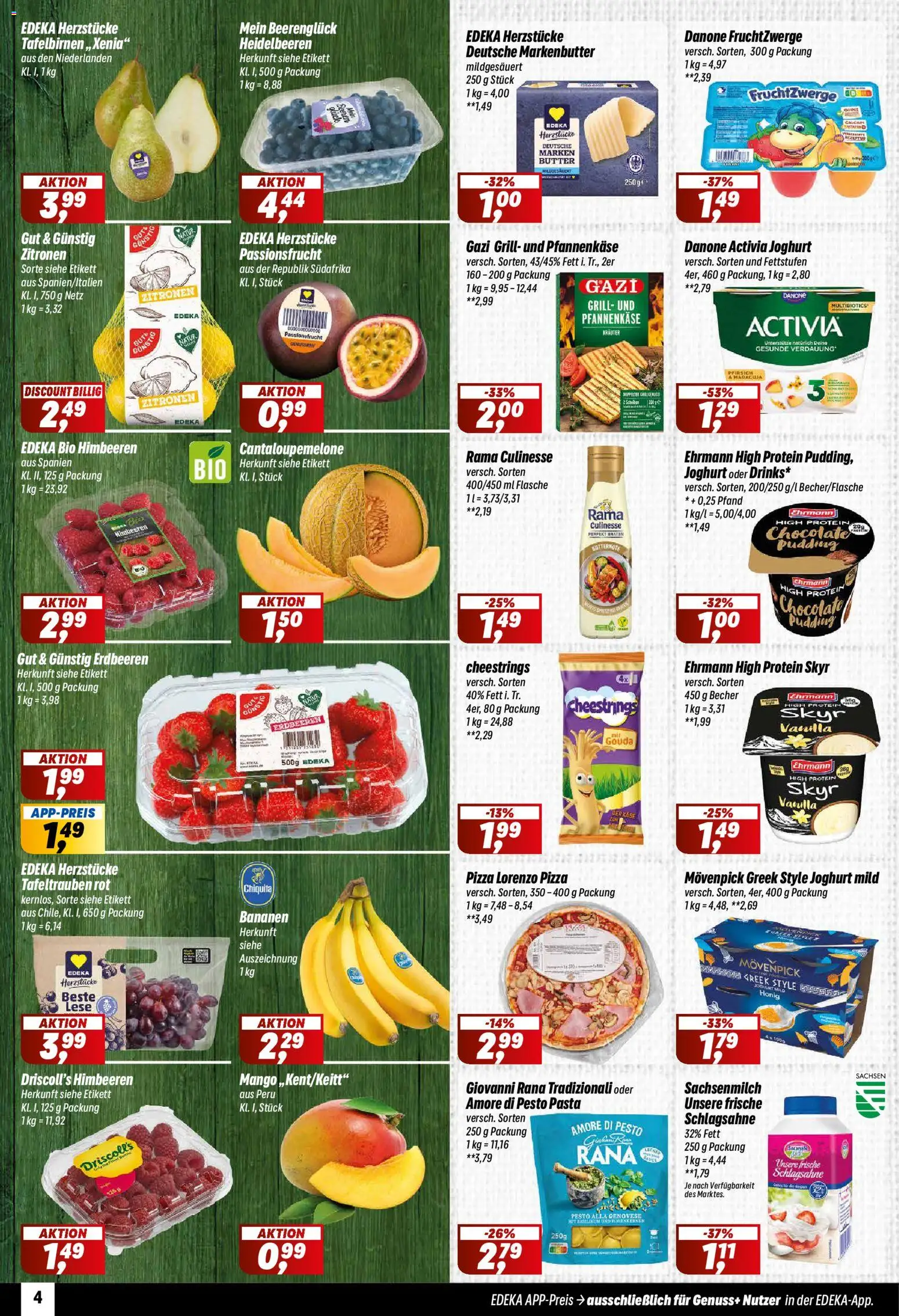 Simmel Prospekt 	 – gültig ab 20.04.2026 | Seite: 4 | Produkte: Joghurt, Gouda, Bananen, Pizza
