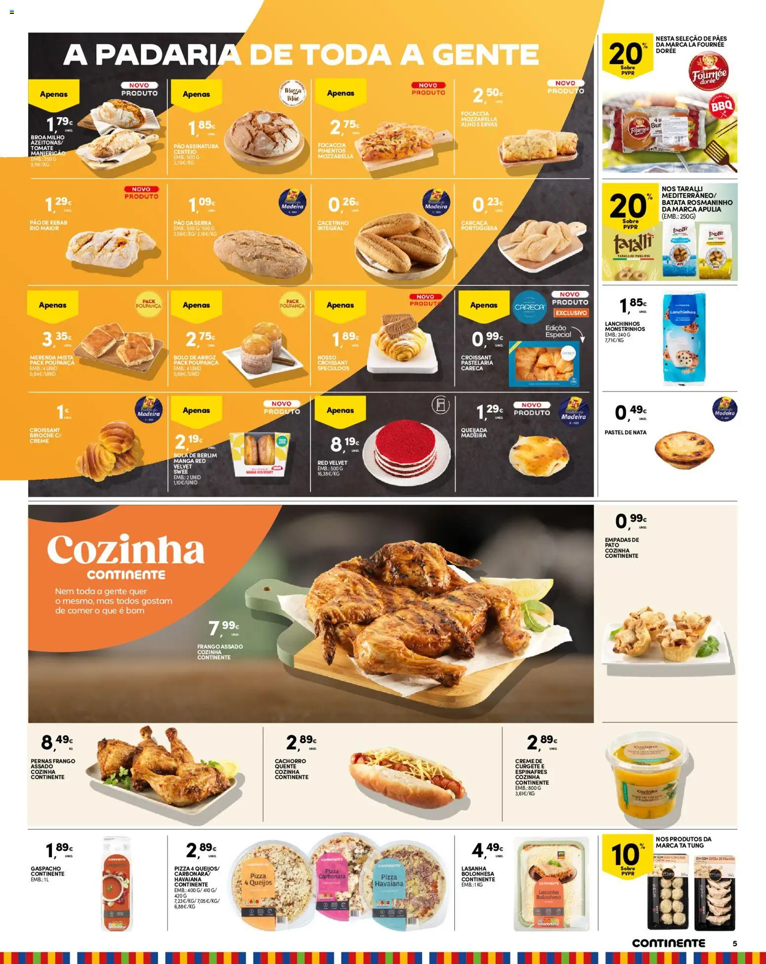 Continente Madeira │ válido de 16.06.2026 | Página: 5 | Produtos: Padaria, Curgete, Massa, Milho
