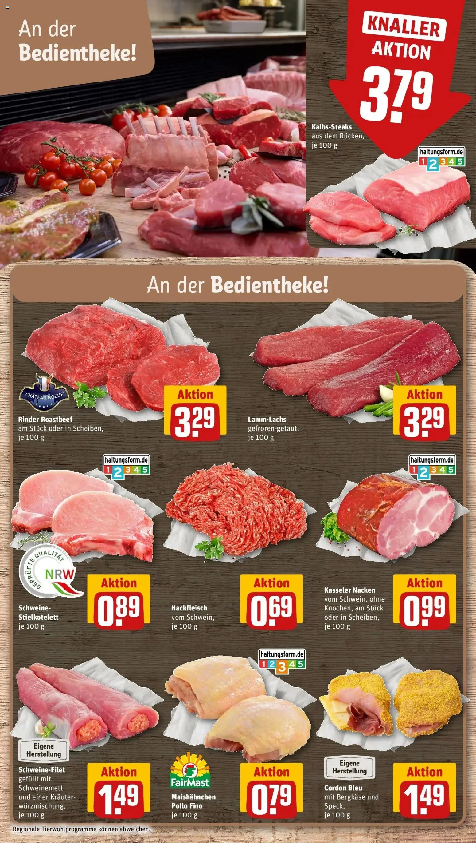 REWE Prospekt ab 19.10.2026 zum Blättern » Angebote | Seite: 12 | Produkte: Roastbeef, Schweinefilet, Kasseler nacken, Hackfleisch