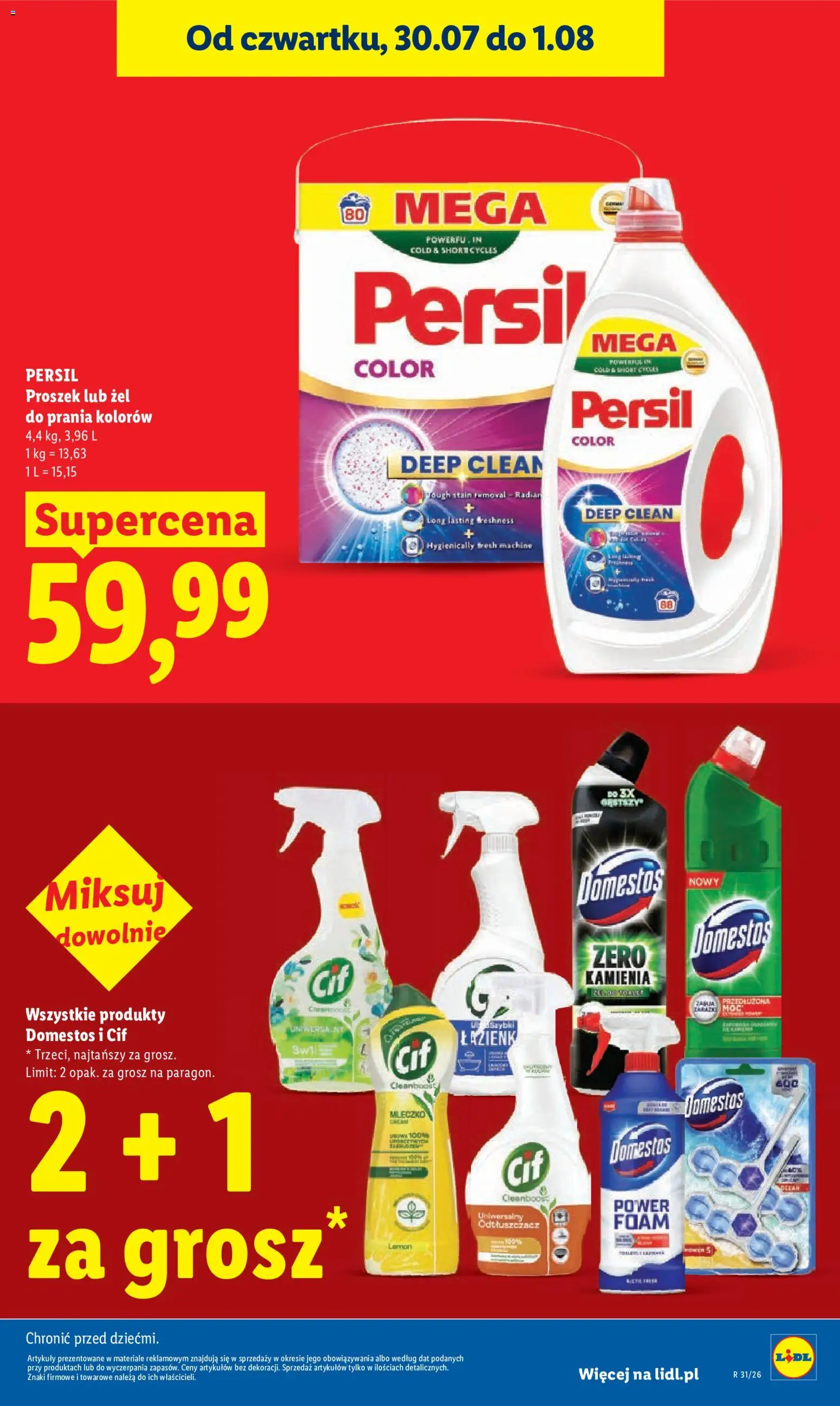 Lidl Polsko leták od 30.07.2026 | Strana: 31 | Produkty: Cif, Domestos, Persil