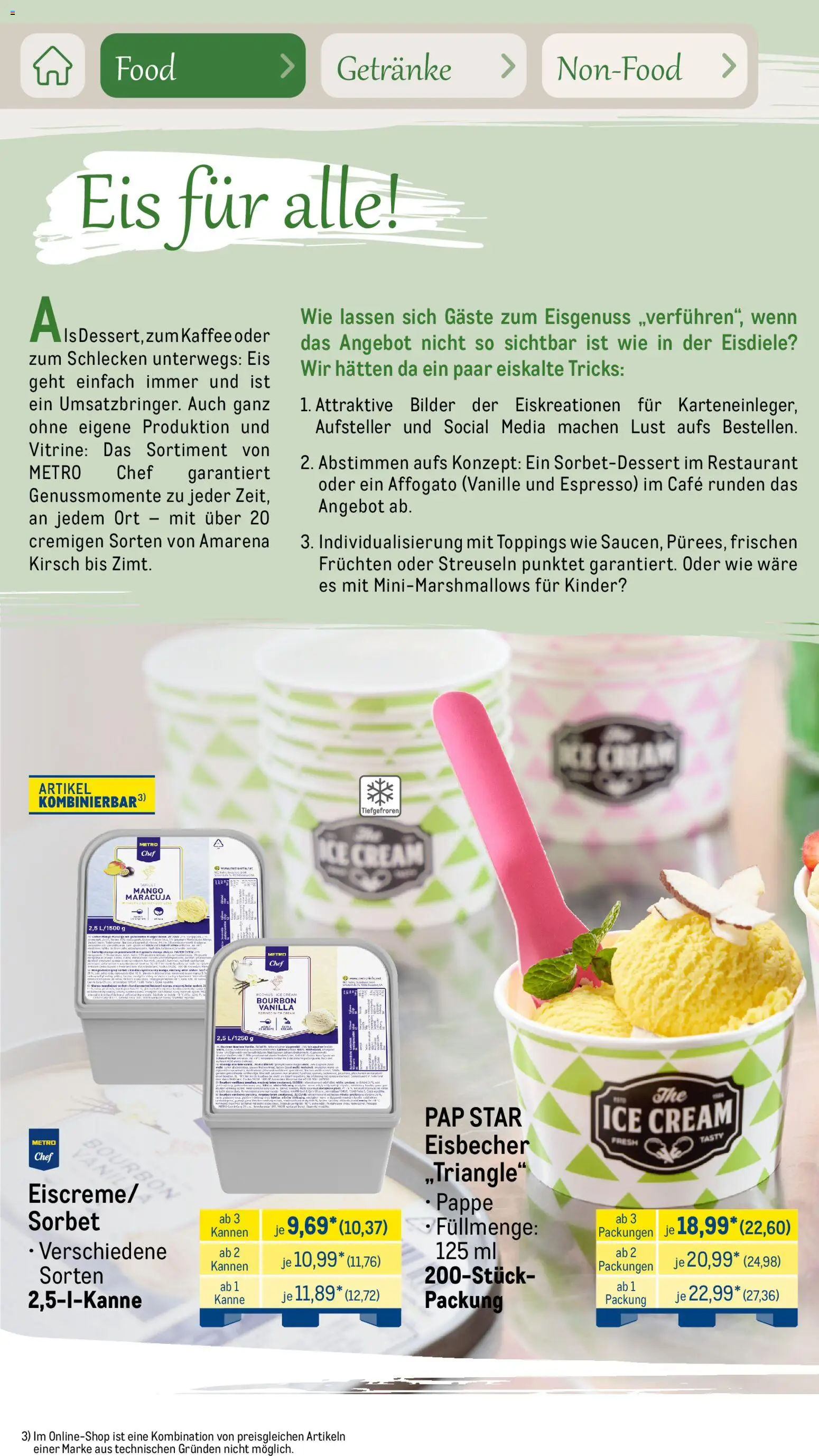 Metro Saisonkatalog Outdoor Dining – gültig ab 01.06.2026 | Seite: 30 | Produkte: Kaffee, Mango, Bourbon, Eis
