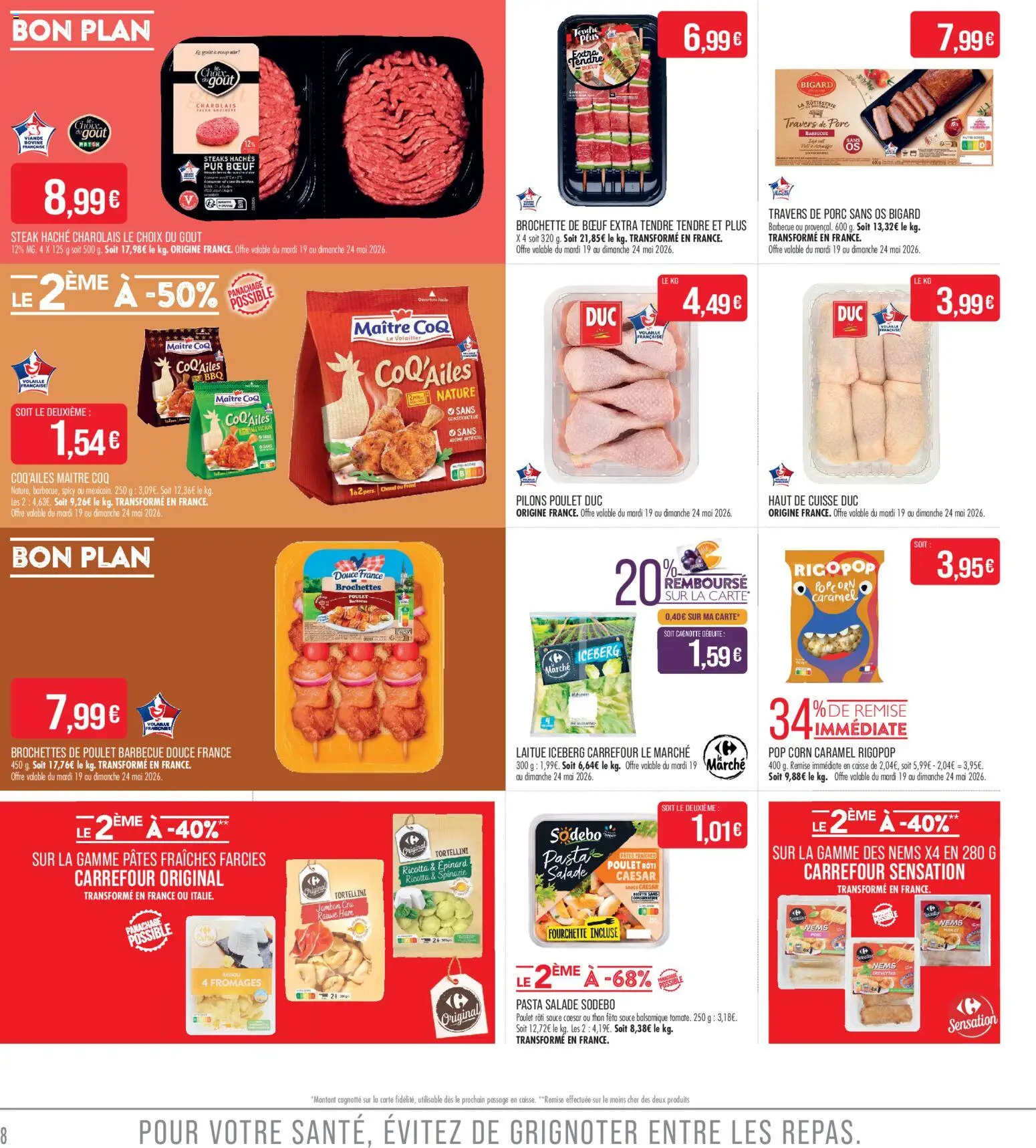 {H1} | Page: 8 | Produits: Salade, Laitue, Jambon, Ricotta