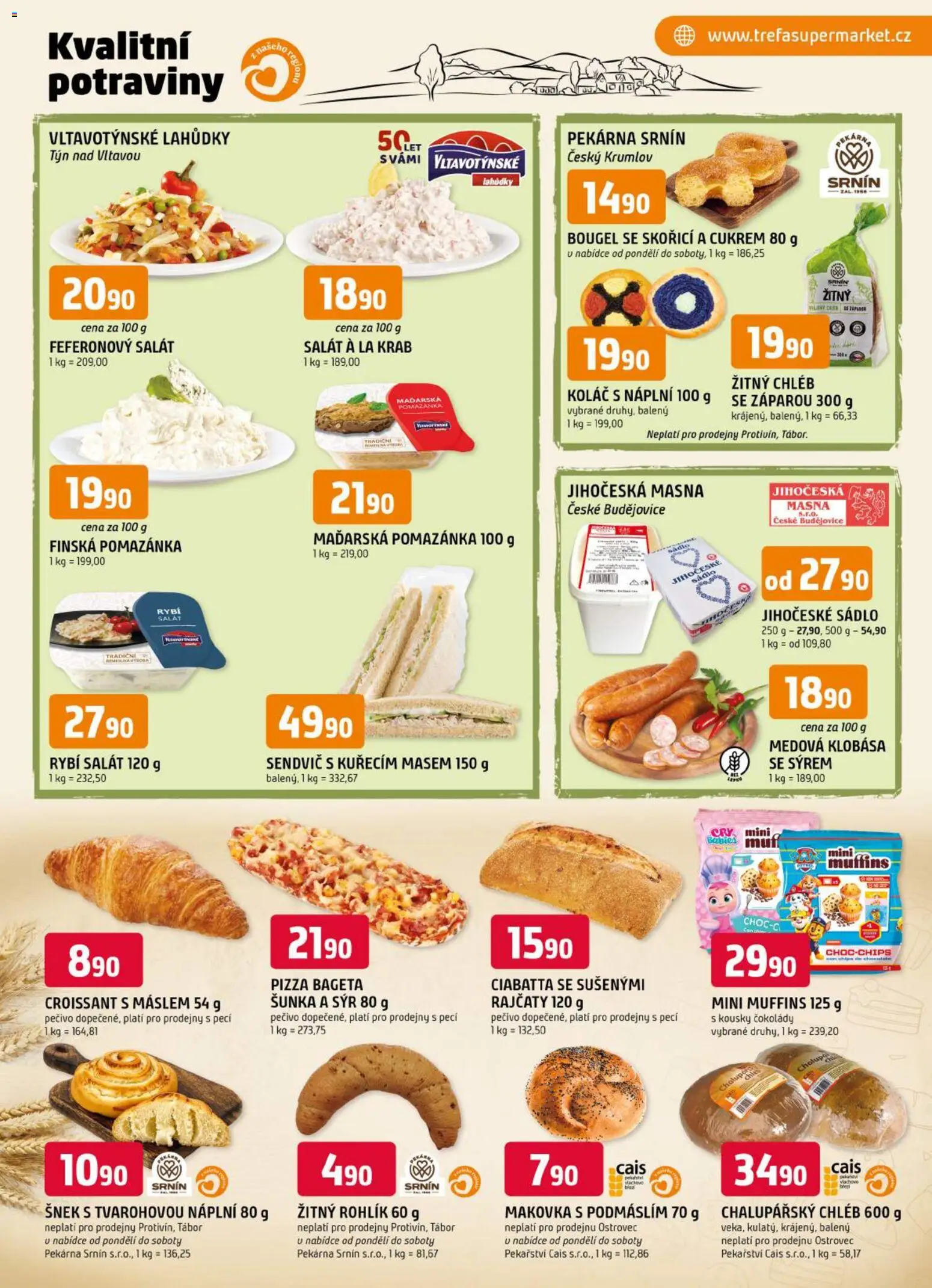 Trefa leták od 27.05.2026 | Strana: 5 | Produkty: Žitný chléb, Pekárna, Pomazánka, Potraviny