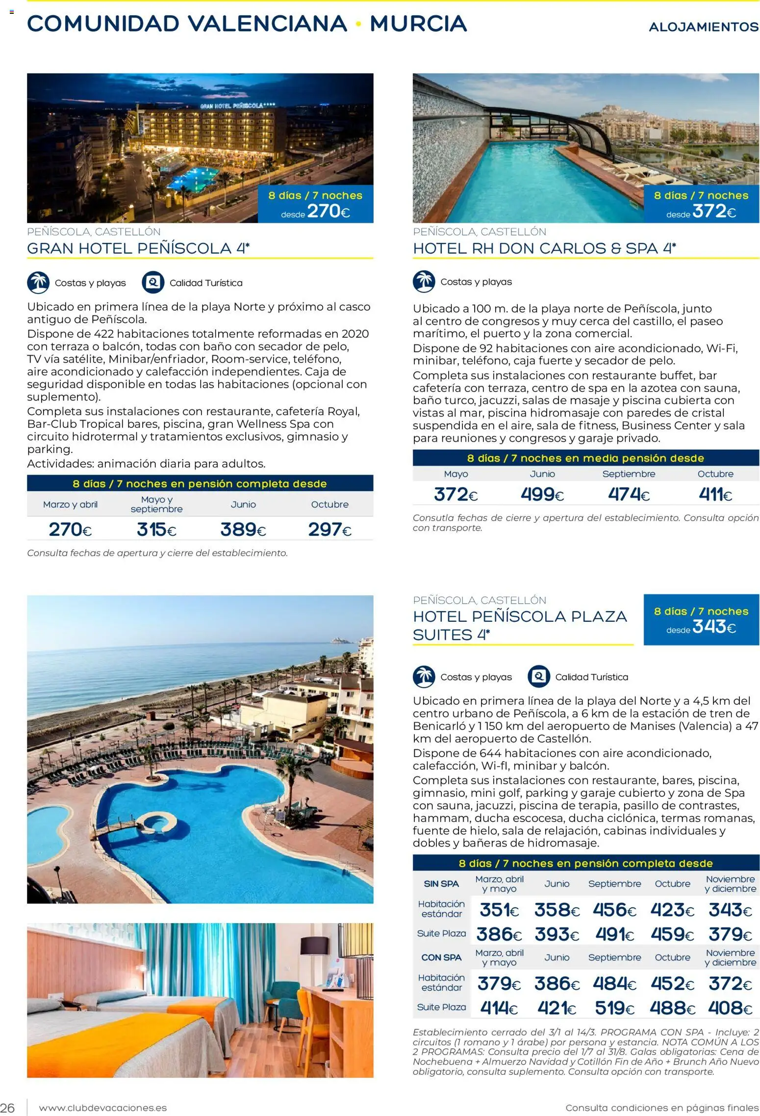 Viajes El Corte Inglés Club de Vacaciones │ válido desde el 01.02.2026 | Página: 26 | Productos: Aire acondicionado, Caja, Baño, Ducha