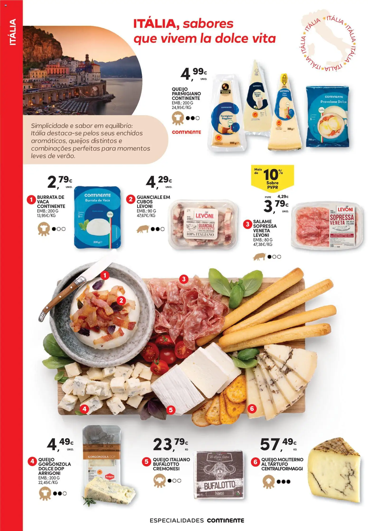 Continente - Charcutaria e Queijos │ válido de 14/07/2026 | Página: 8 | Produtos: Queijo, Salame