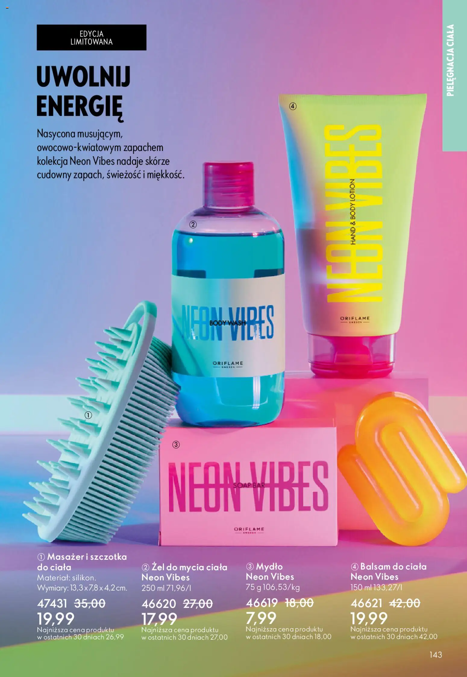 Oriflame Katalog 7 2026 od 06.05.2026 | Strona: 143 | Produkty: Szczotka, Mydło
