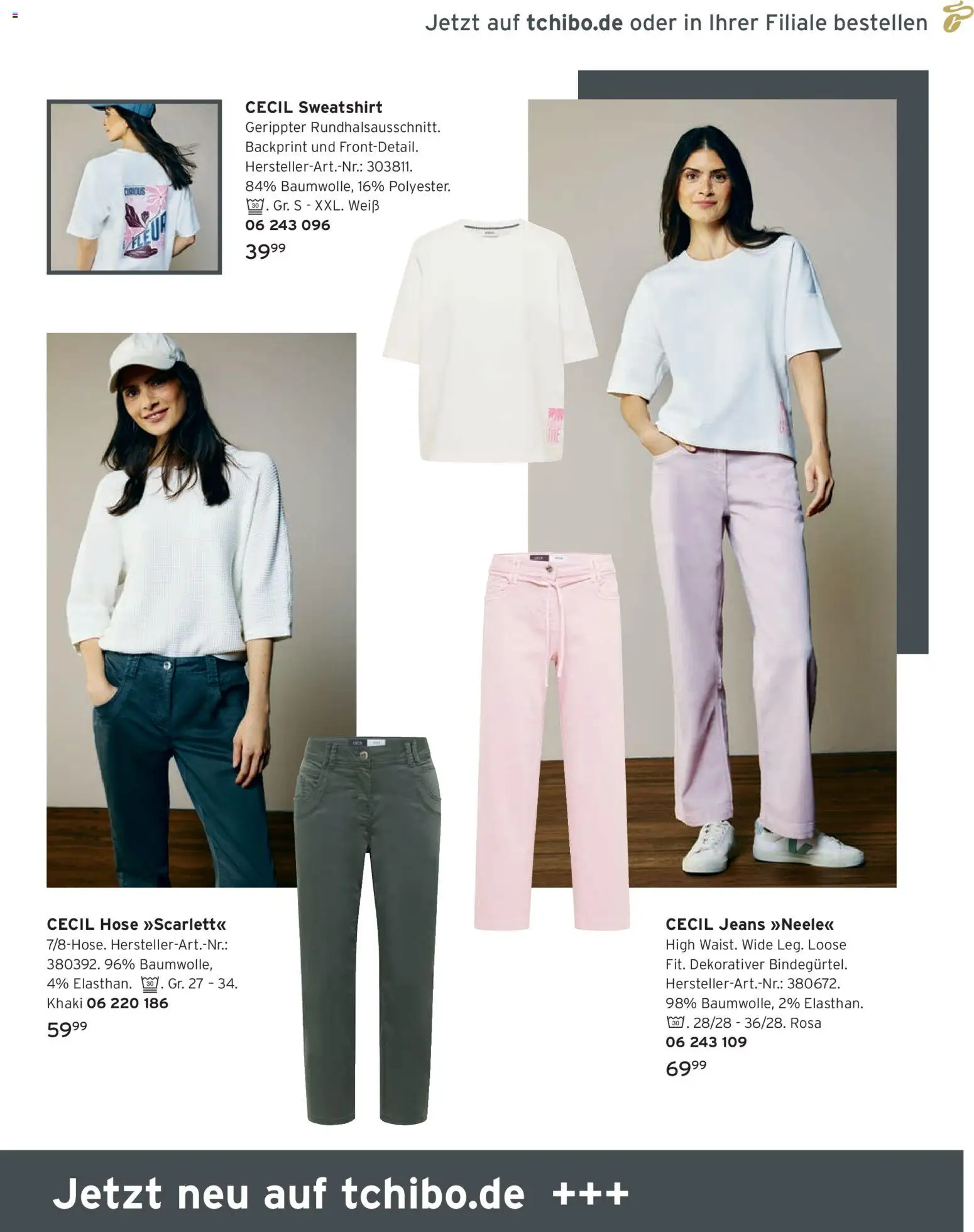 Angebote Tchibo – gültig ab 01.06.2026 | Seite: 135 | Produkte: Sweatshirt, Hose, Jeans