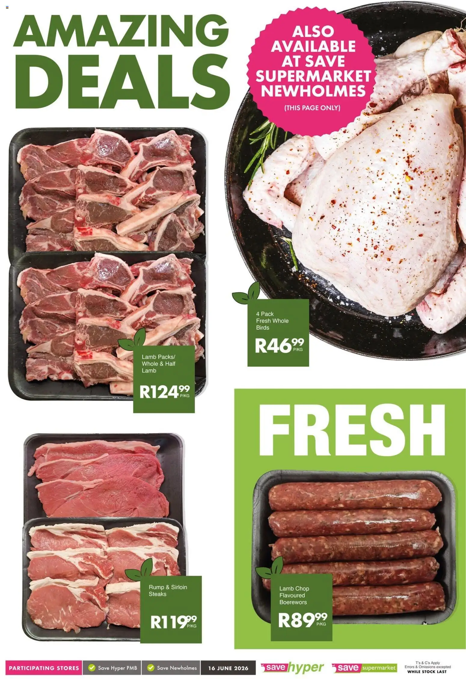 New Save catalogue – valid from 16.06.2026 | Page: 8 | Products: Boerewors, Stock