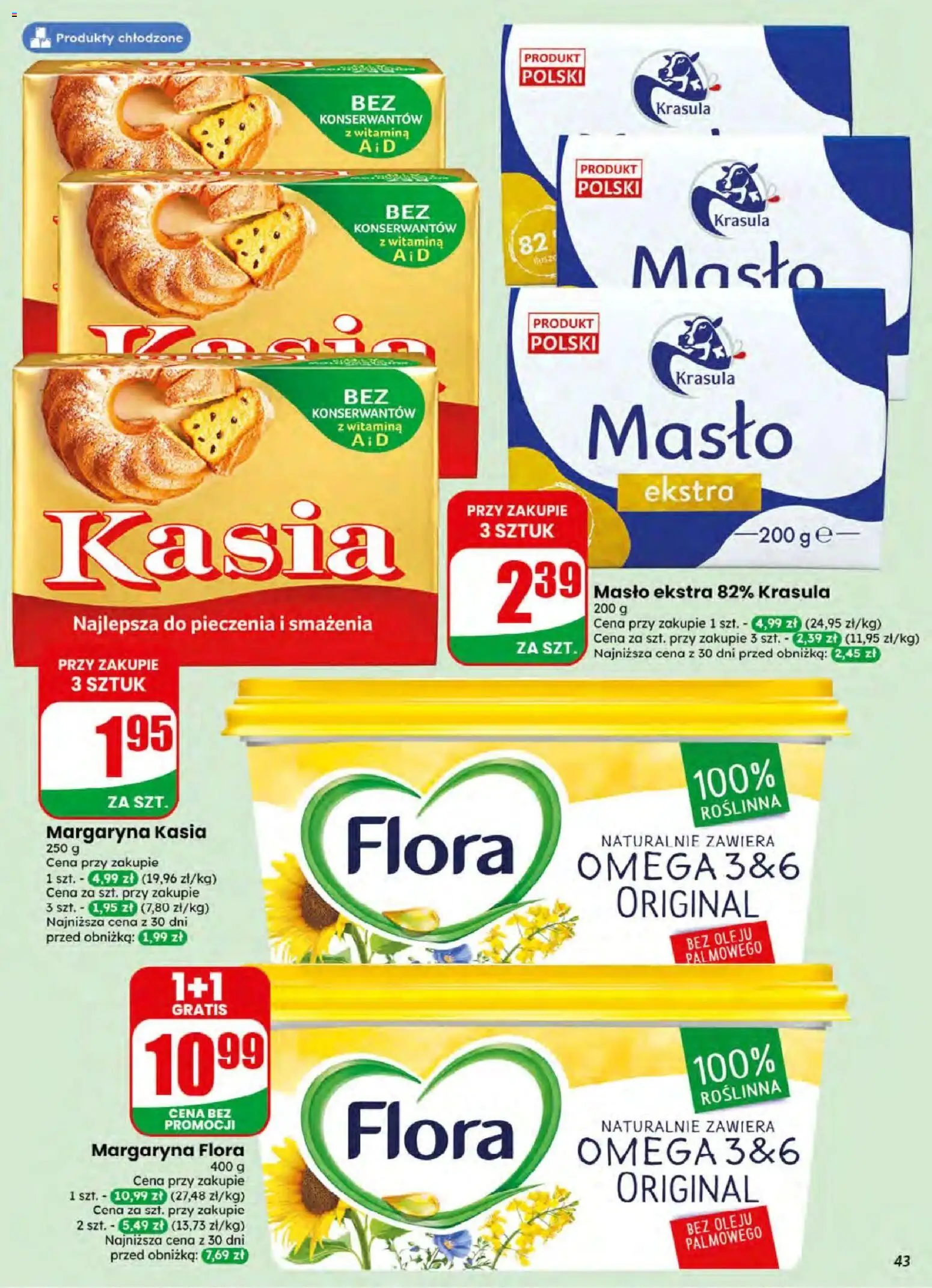 Dino gazetka od 08.07.2026 | Strona: 43 | Produkty: Margaryna kasia, Margaryna, Masło
