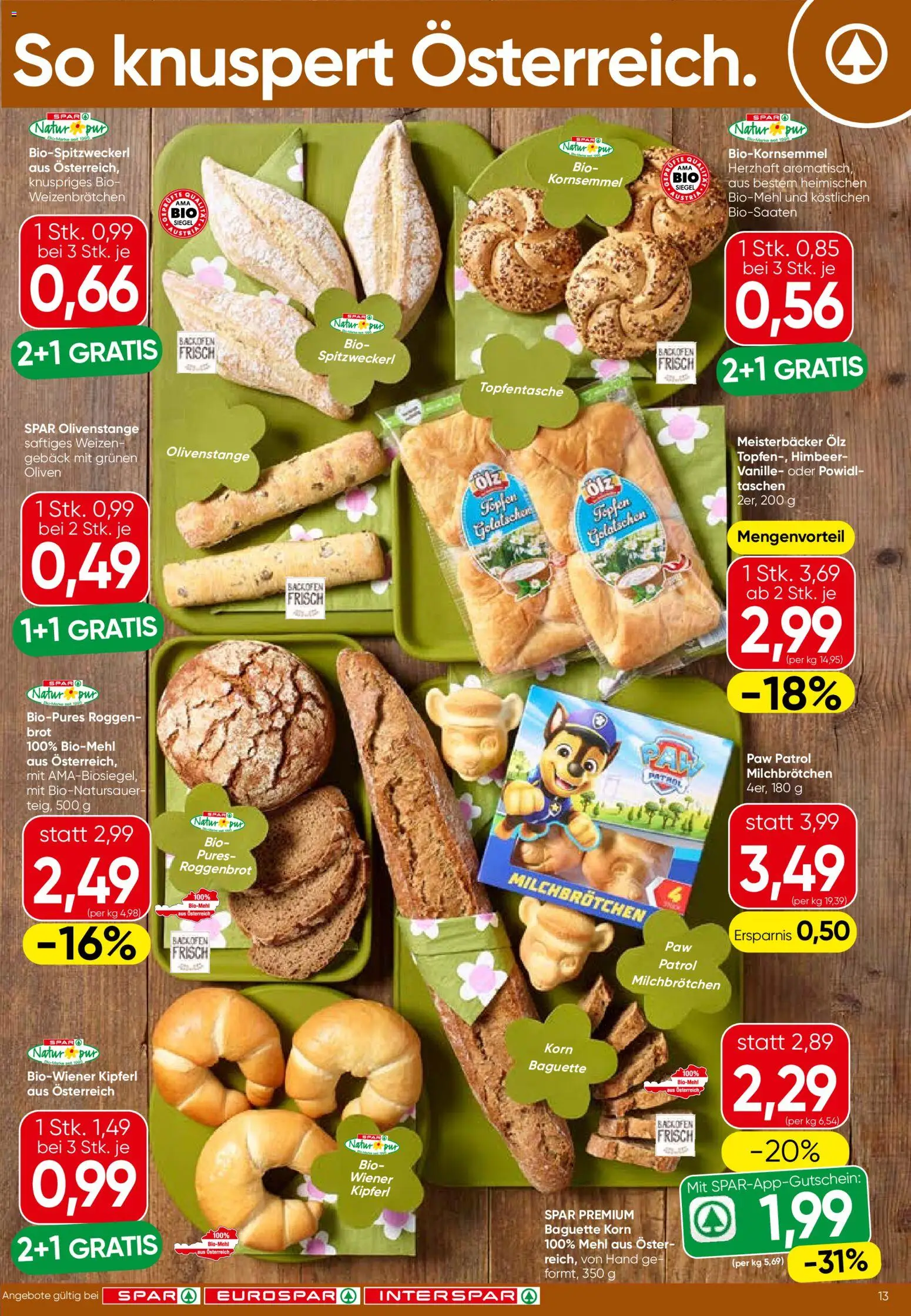 Spar - Kaernten gültig ab 03.06.2026 | Seite: 13 | Produkte: Jääkaappipakastin, Szeder, Brot