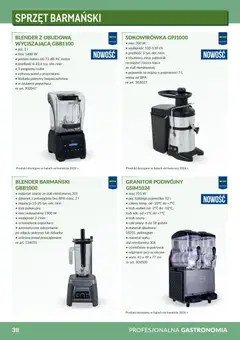 Pogląd oferty "Makro Gazetka - Profesjonalna Gastronomia" - ważna od 01.02.2026 | Strona: 38 | Produkty: Dzbanek, Sokowirówka, Oświetlenie, Blender