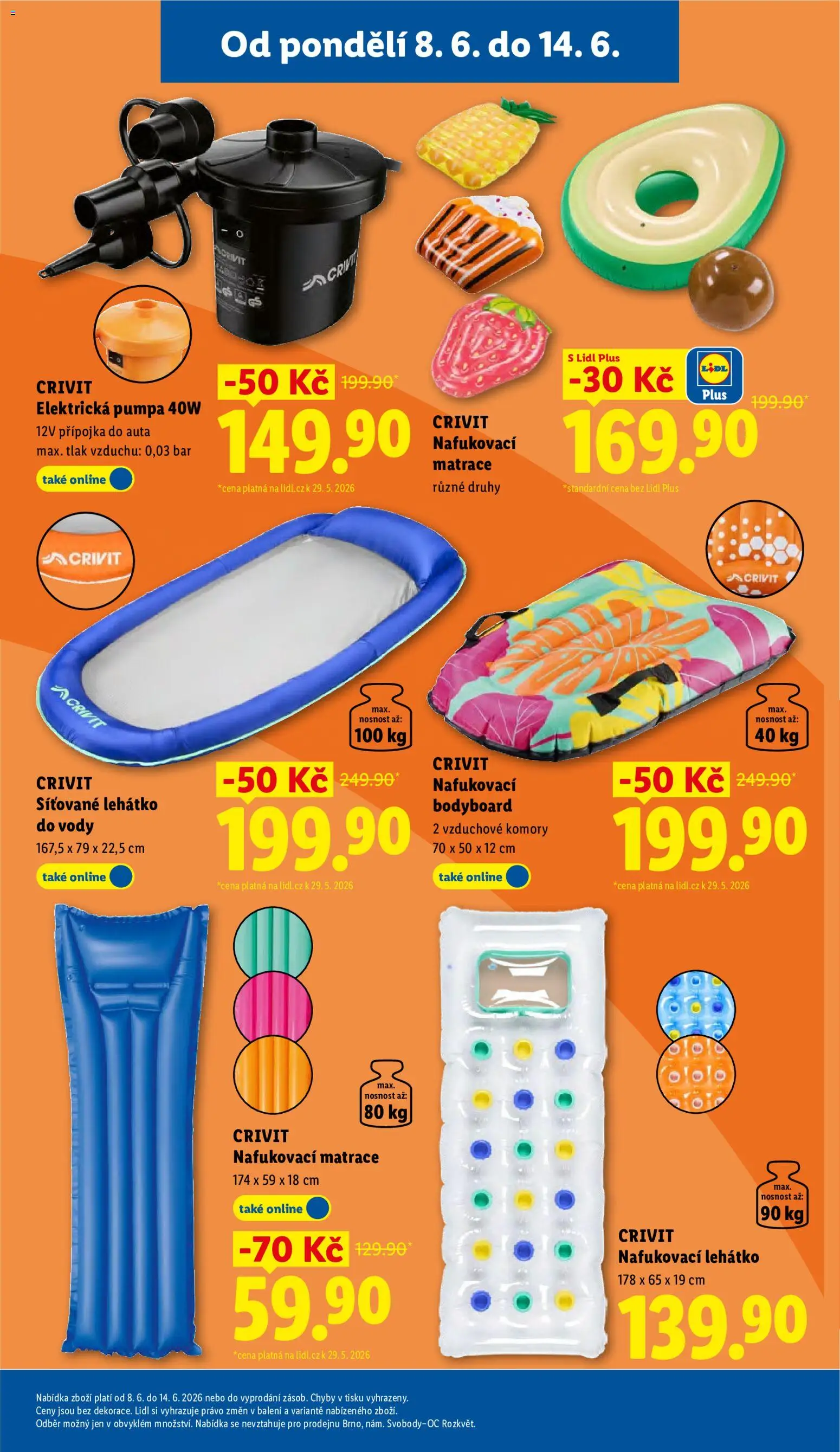 Lidl leták od 08.06.2026 | Strana: 41 | Produkty: Nafukovací matrace, Matrace, Pumpa, Lehátko