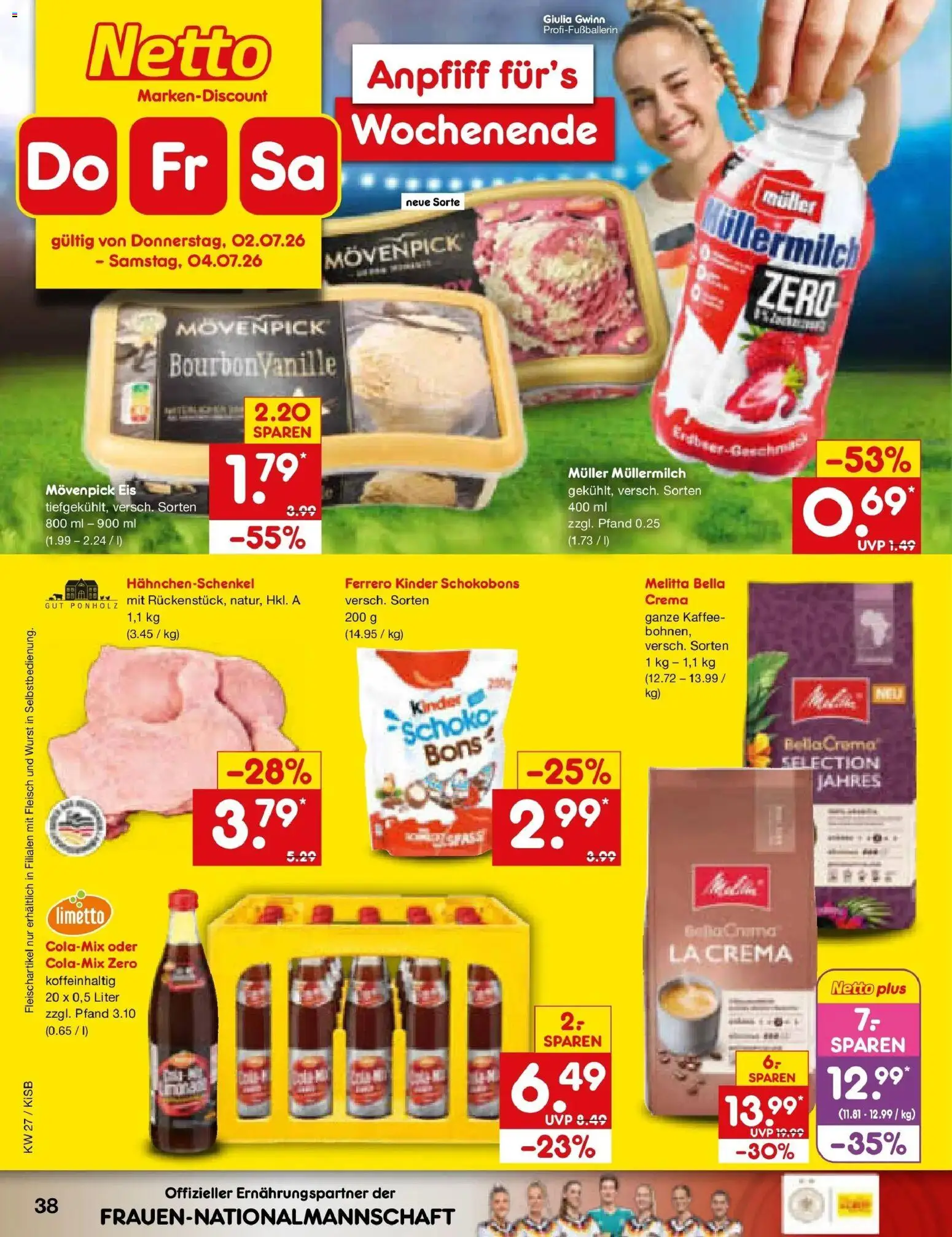 Netto Marken-Discount Prospekt Oberhaid – gültig ab 28.06.2026 | Seite: 56 | Produkte: Wurst, Müllermilch, Muller mullermilch, Fleisch