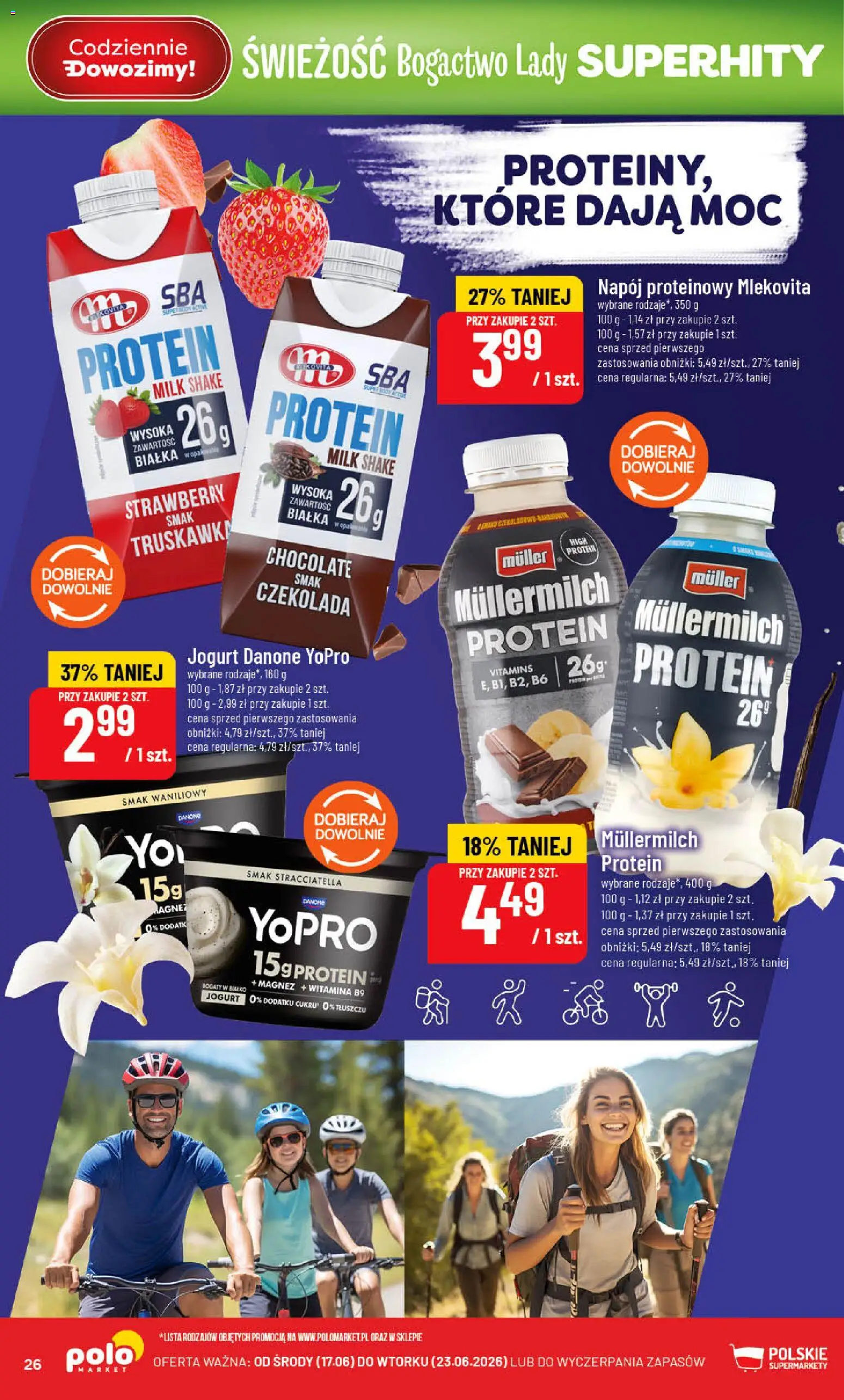 POLOmarket gazetka od 17.06.2026 | Strona: 26 | Produkty: Jogurt, Czekolada, Truskawki