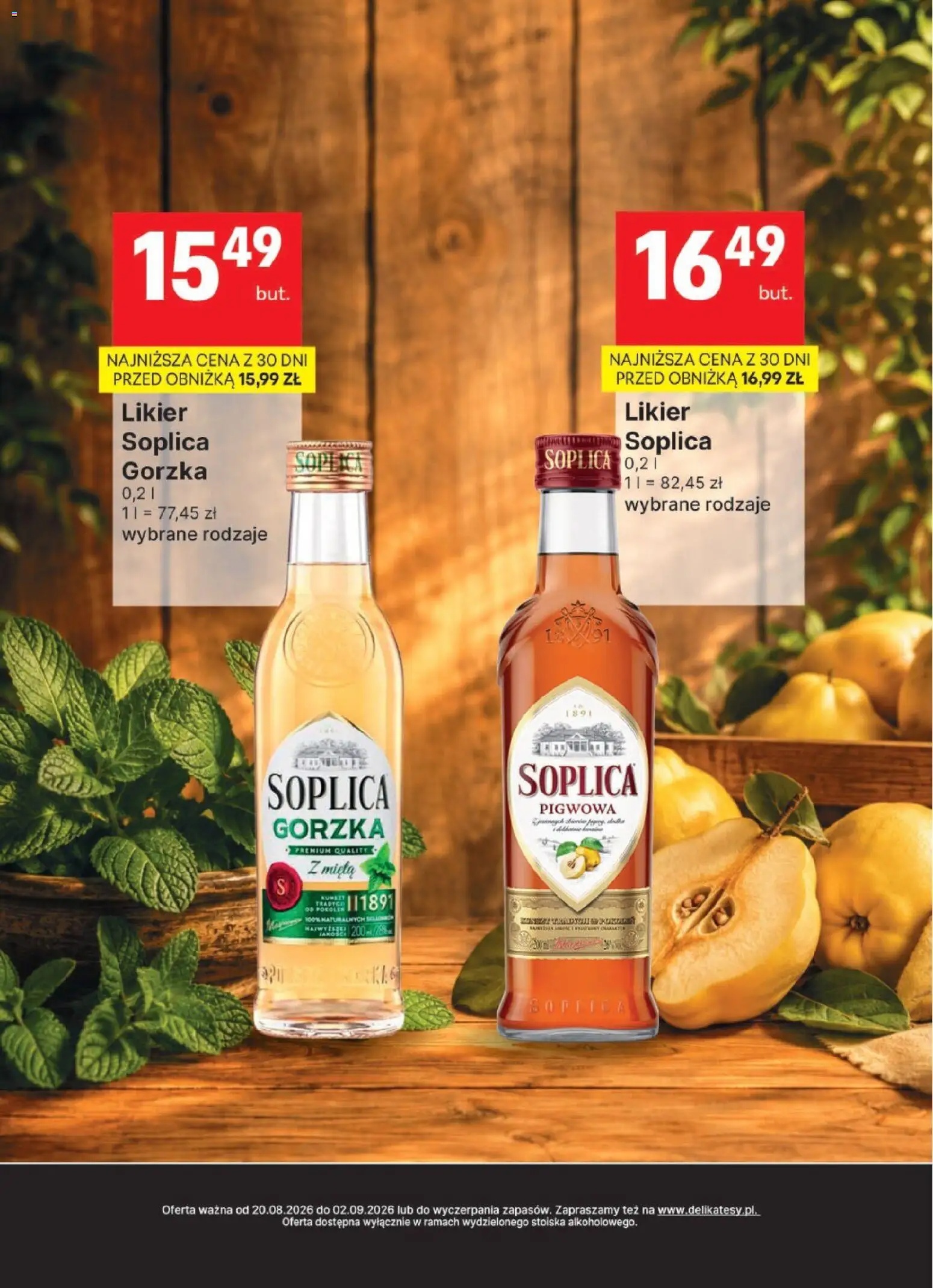 Delikatesy Centrum gazetka - DeliBarek od 20.08.2026 | Strona: 15 | Produkty: Soplica, Mięta