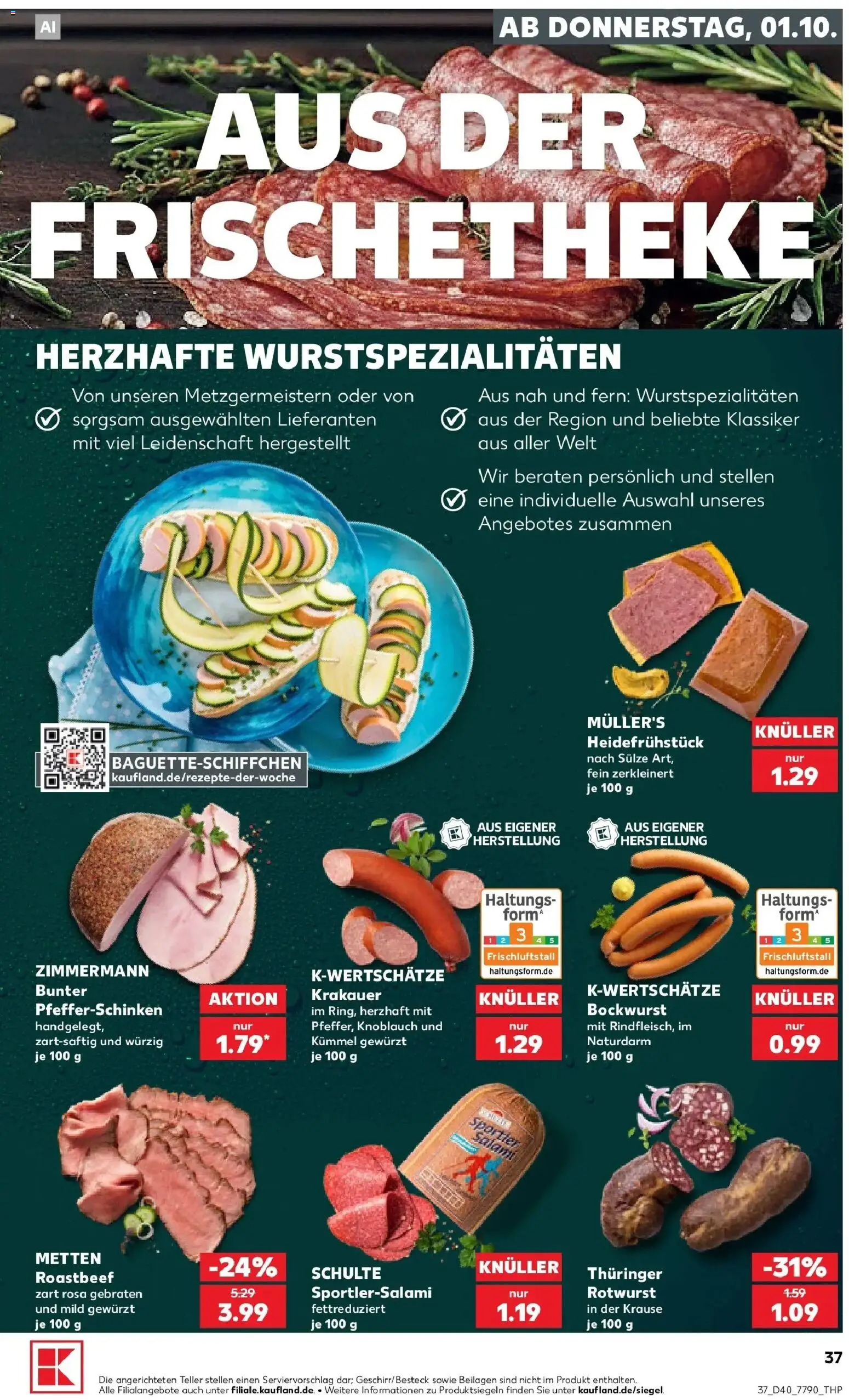 Prospekt Kaufland ab 28.09.2026 » Angebote Online zum Blättern | Seite: 47 | Produkte: Beilagen, Roastbeef, Knoblauch, Salami