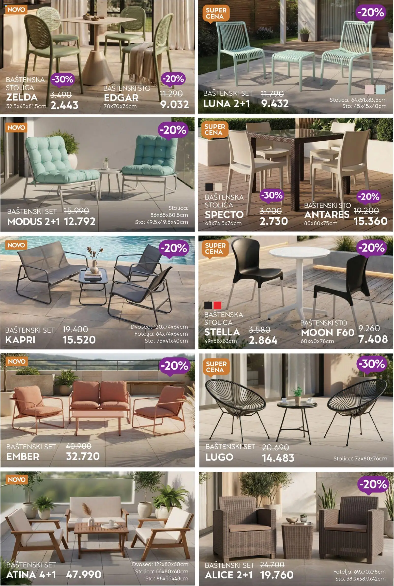 Matis katalog - važi od 01.07.2026 | Strana: 15 | Proizvode: Baštenski sto, Fotelja, Sto, Dvosed