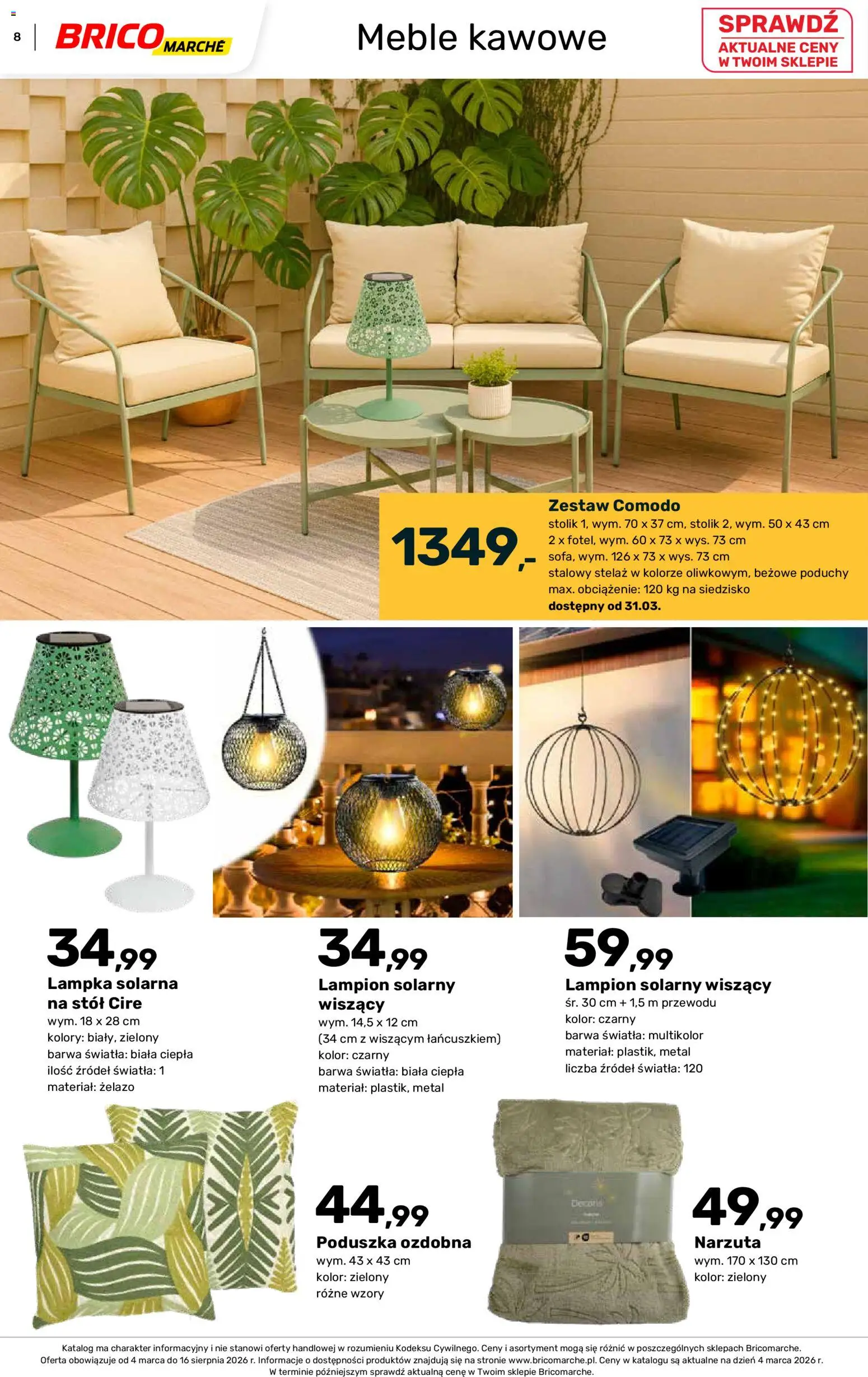 Brico Marché gazetka - Wiosna od 04.03.2026 | Strona: 8 | Produkty: Żelazo, Poduszka, Stół