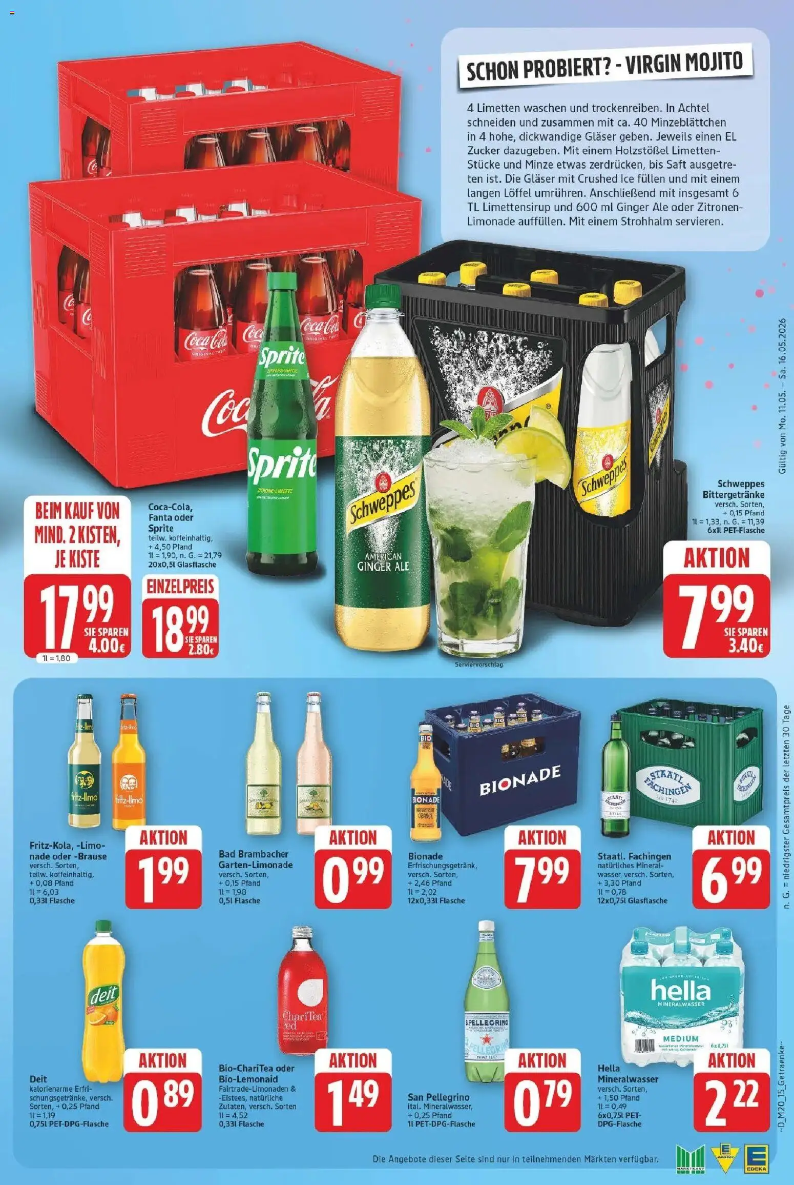 Marktkauf Prospekt Meppen	 – gültig ab 11.05.2026 | Seite: 15 | Produkte: Fanta, Bionade, Schweppes, Zitronen
