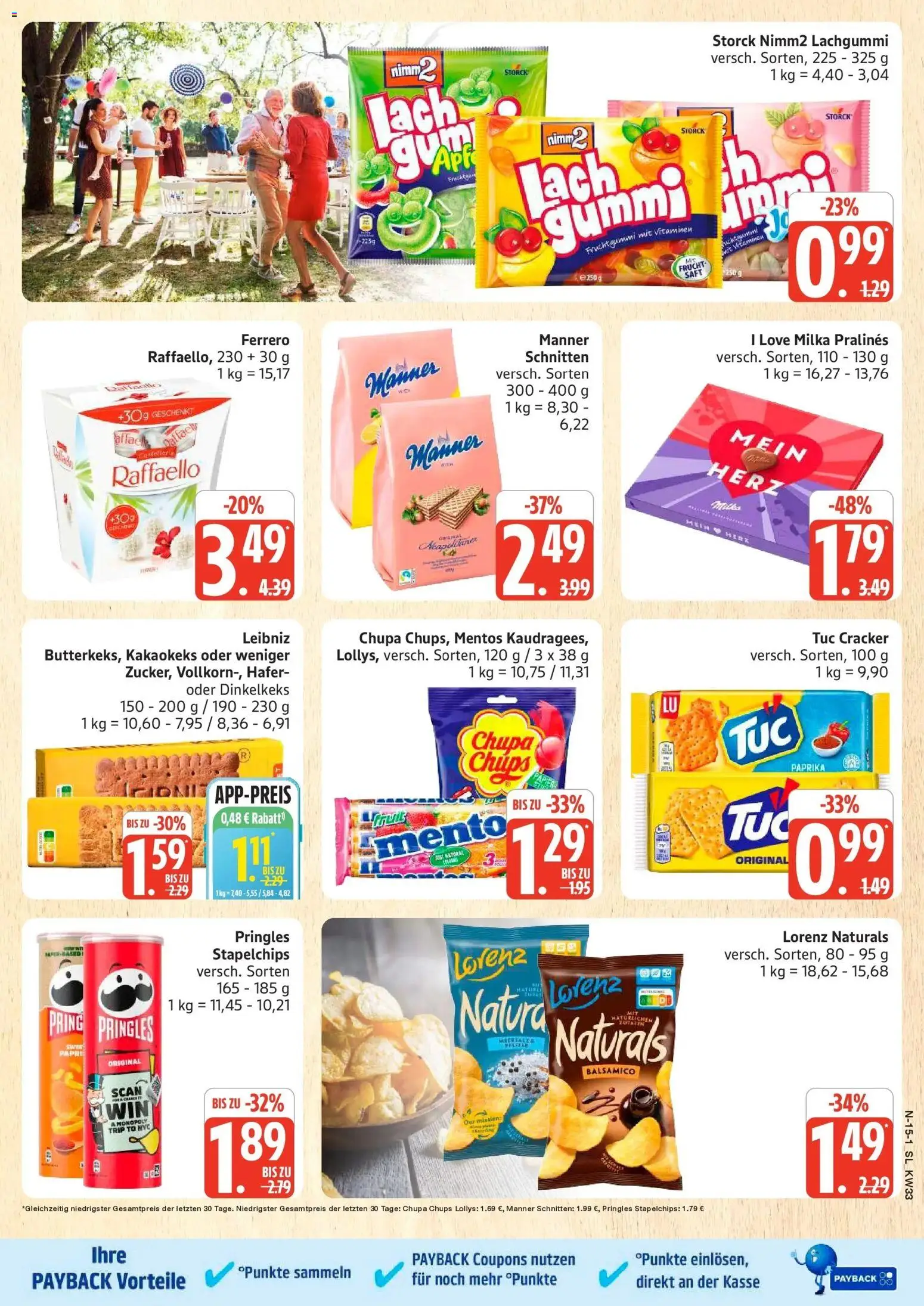 Edeka Prospekt Schleswig (ab 10.08.2026) » Angebote Online | Seite: 15 | Produkte: Raffaello, Paprika, Saft, Pringles