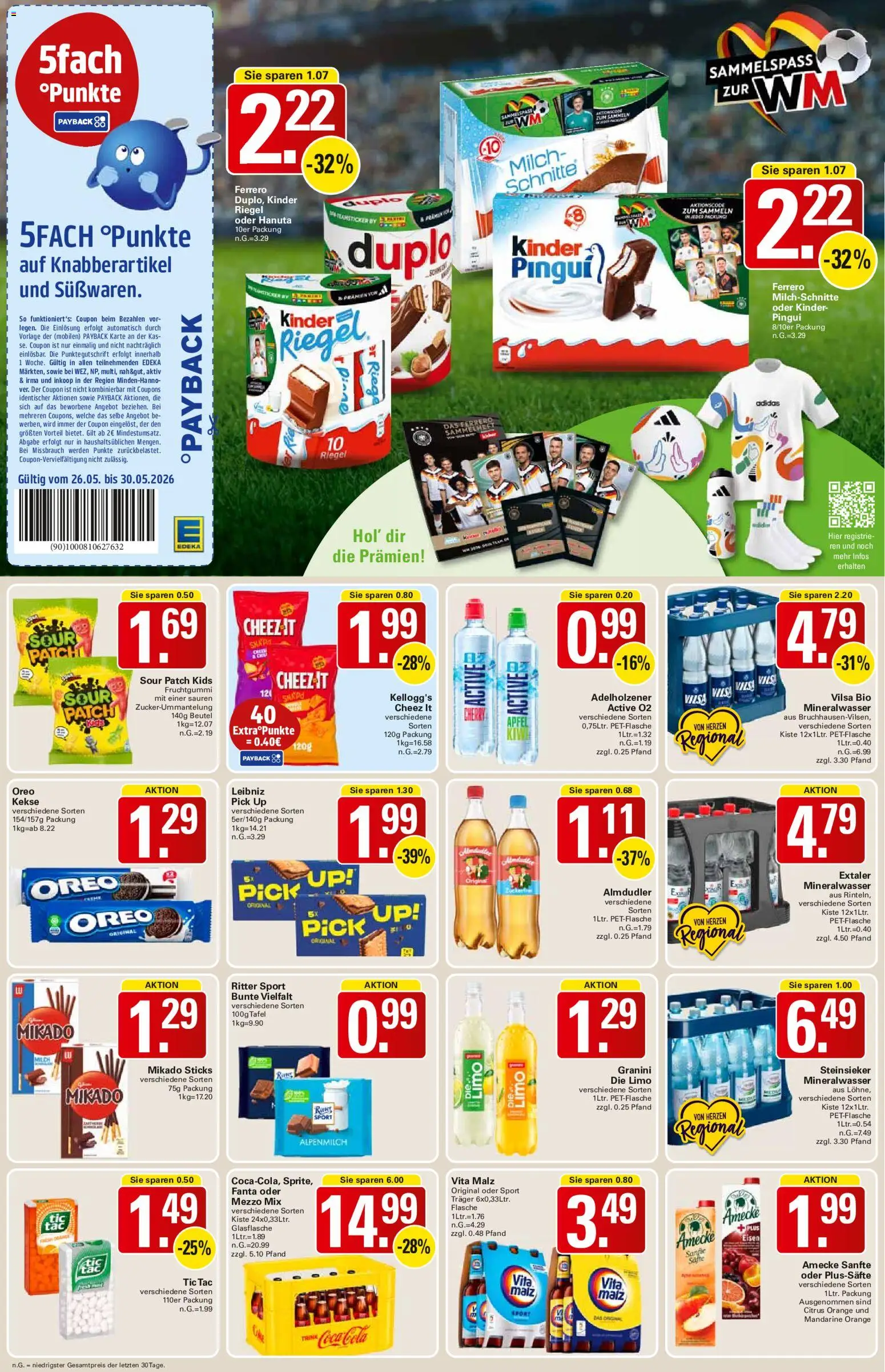 WEZ Prospekt – gültig ab 26.05.2026 | Seite: 12 | Produkte: Cola, Milch, Ritter sport, Kinder riegel