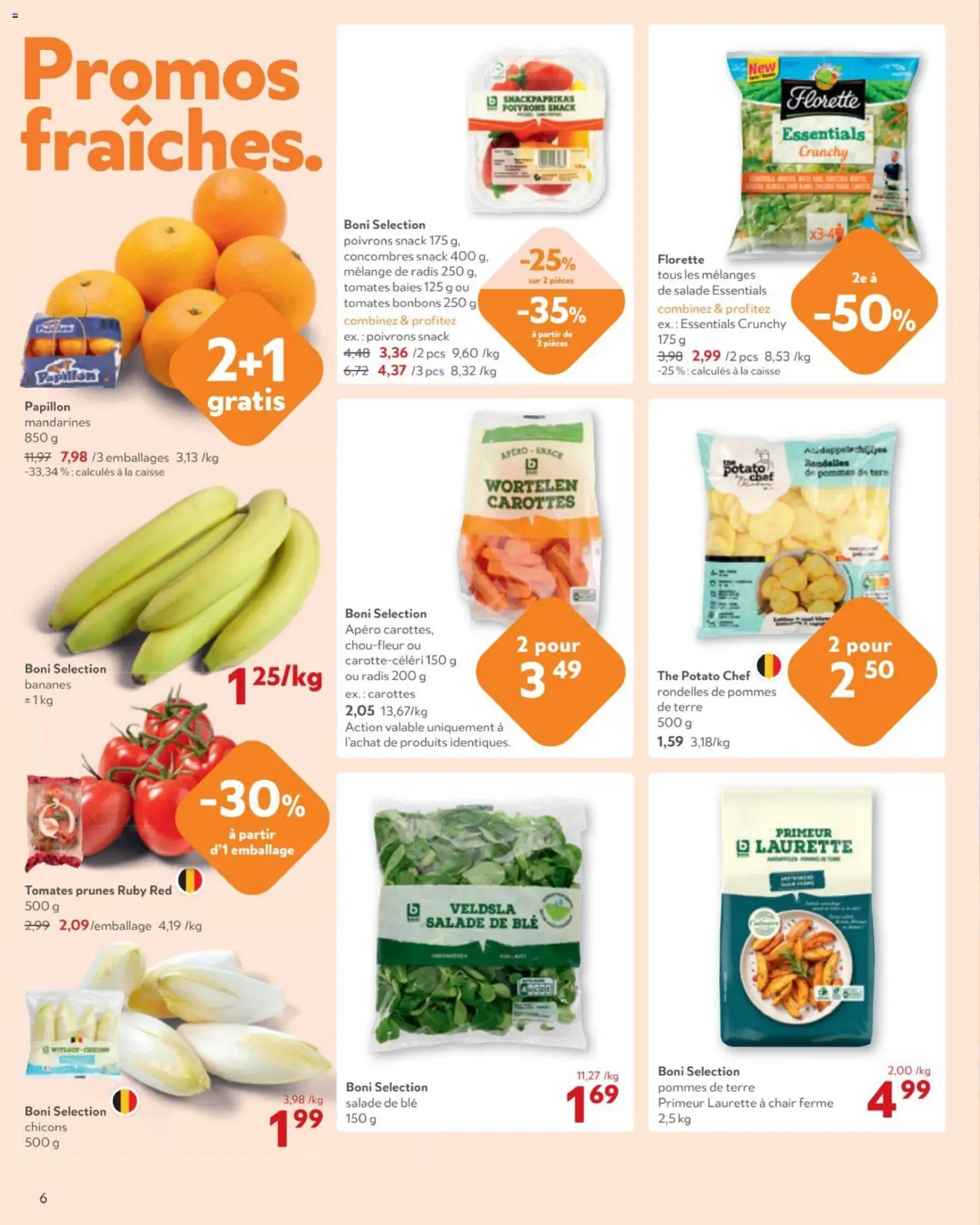 {H1} | Pagina: 6 | Producten: Salade, La, Wortelen