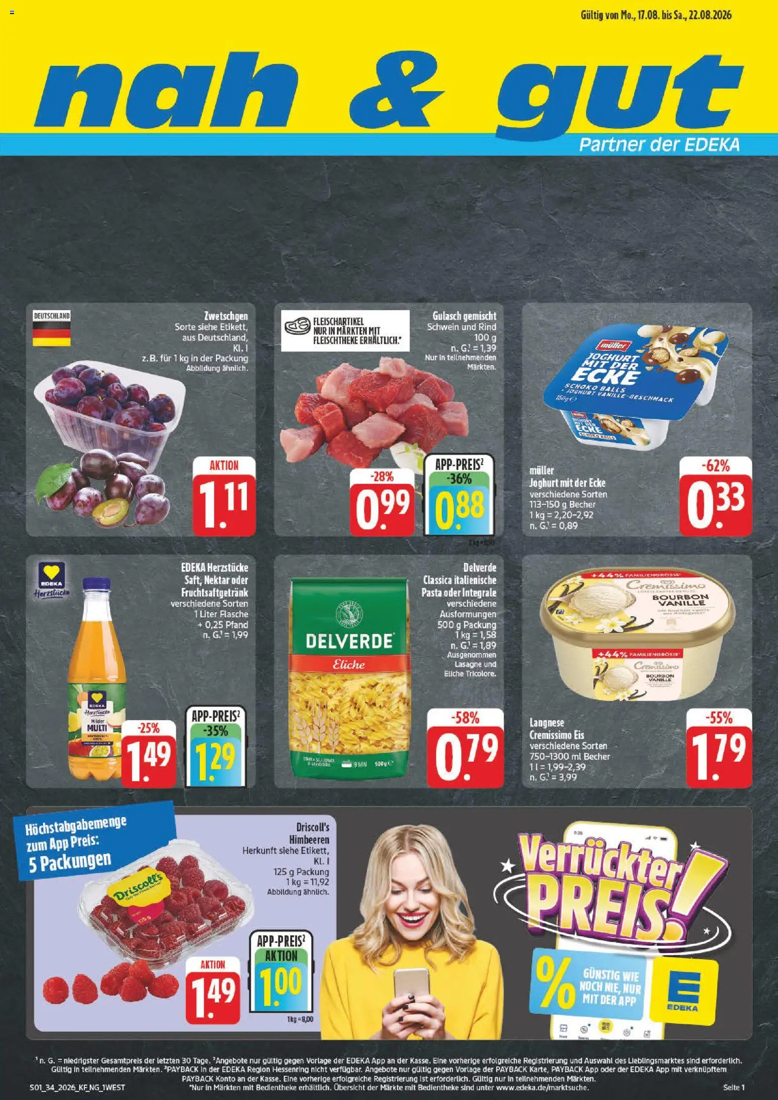 nah & gut Prospekt – gültig ab 17.08.2026 | Seite: 1