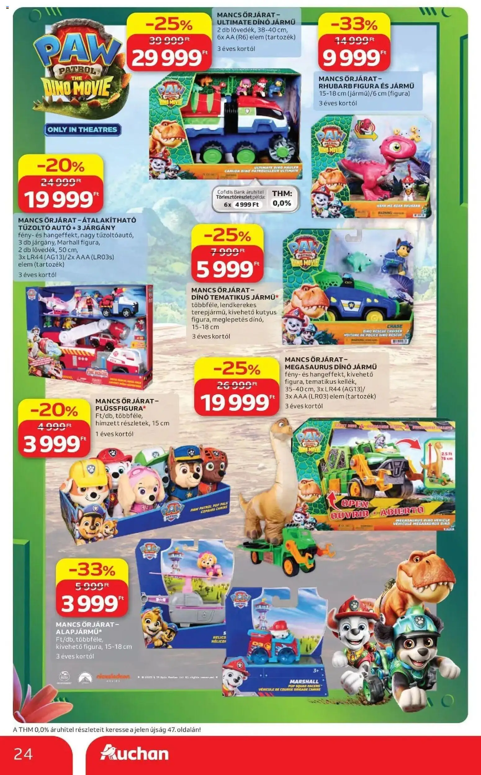 Auchan Karácsonyi ajánlataink Kecskemét - 2026.10.22. -tól/töl > akció, lapozható szórólap 🛍️ | Oldal: 24 | Termékek: Dino, Mancs őrjárat, Paw Patrol, Elem