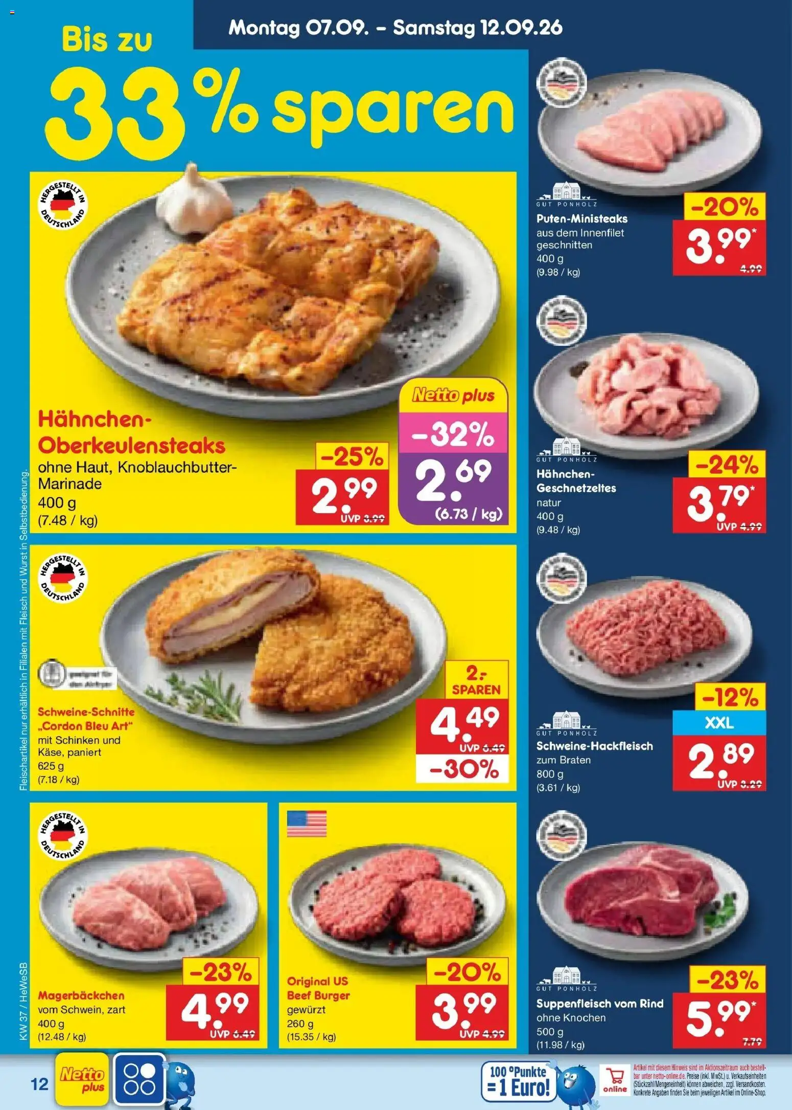 Netto Marken-Discount Prospekt Hamburg – gültig ab 07.09.2026 | Seite: 18 | Produkte: Suppenfleisch, Wurst, Schinken, Fleisch