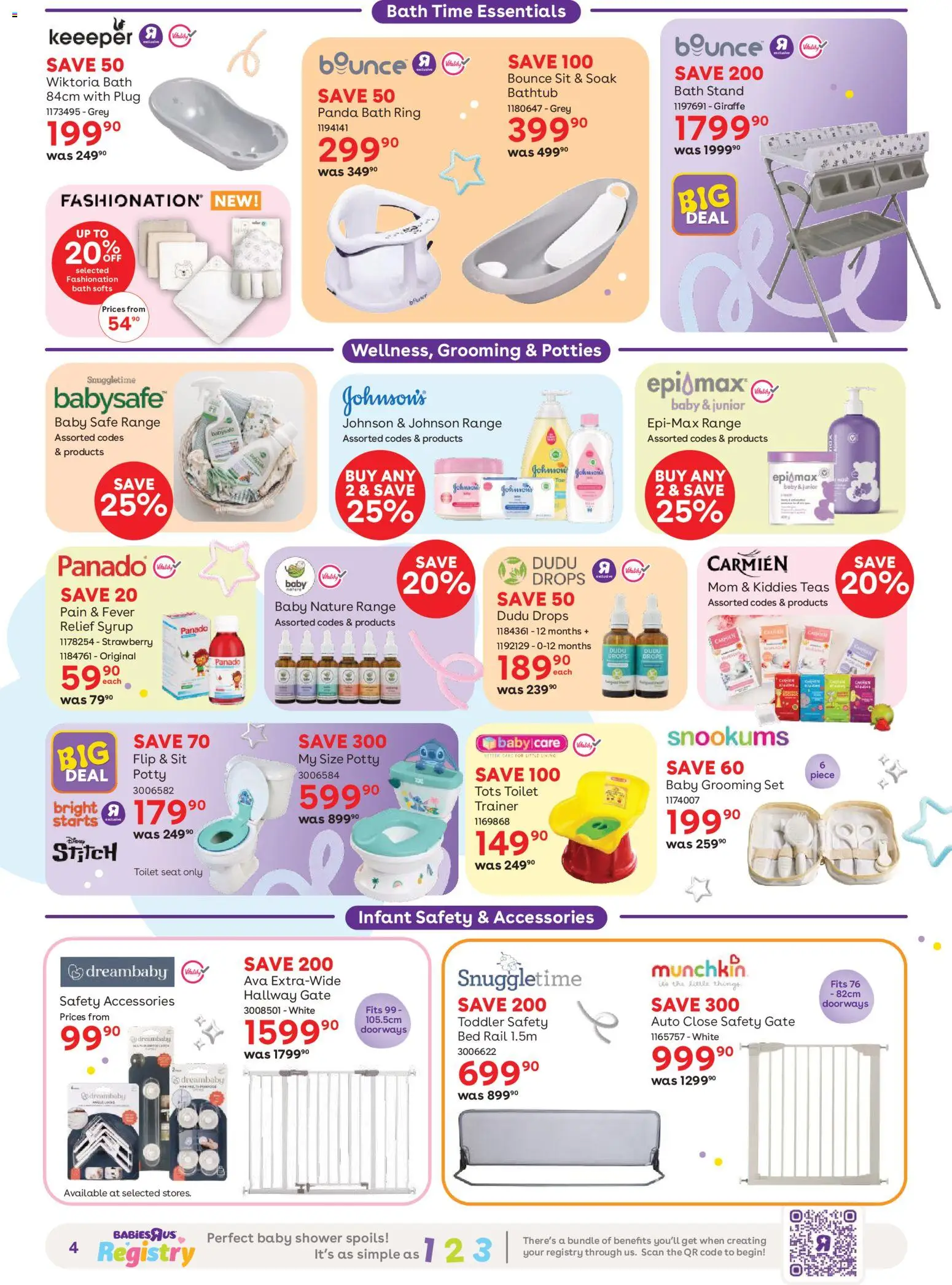New Babies R Us catalogue – valid from 23.04.2026 | Page: 4 | Products: Bed, Toilet, Bath, Shower
