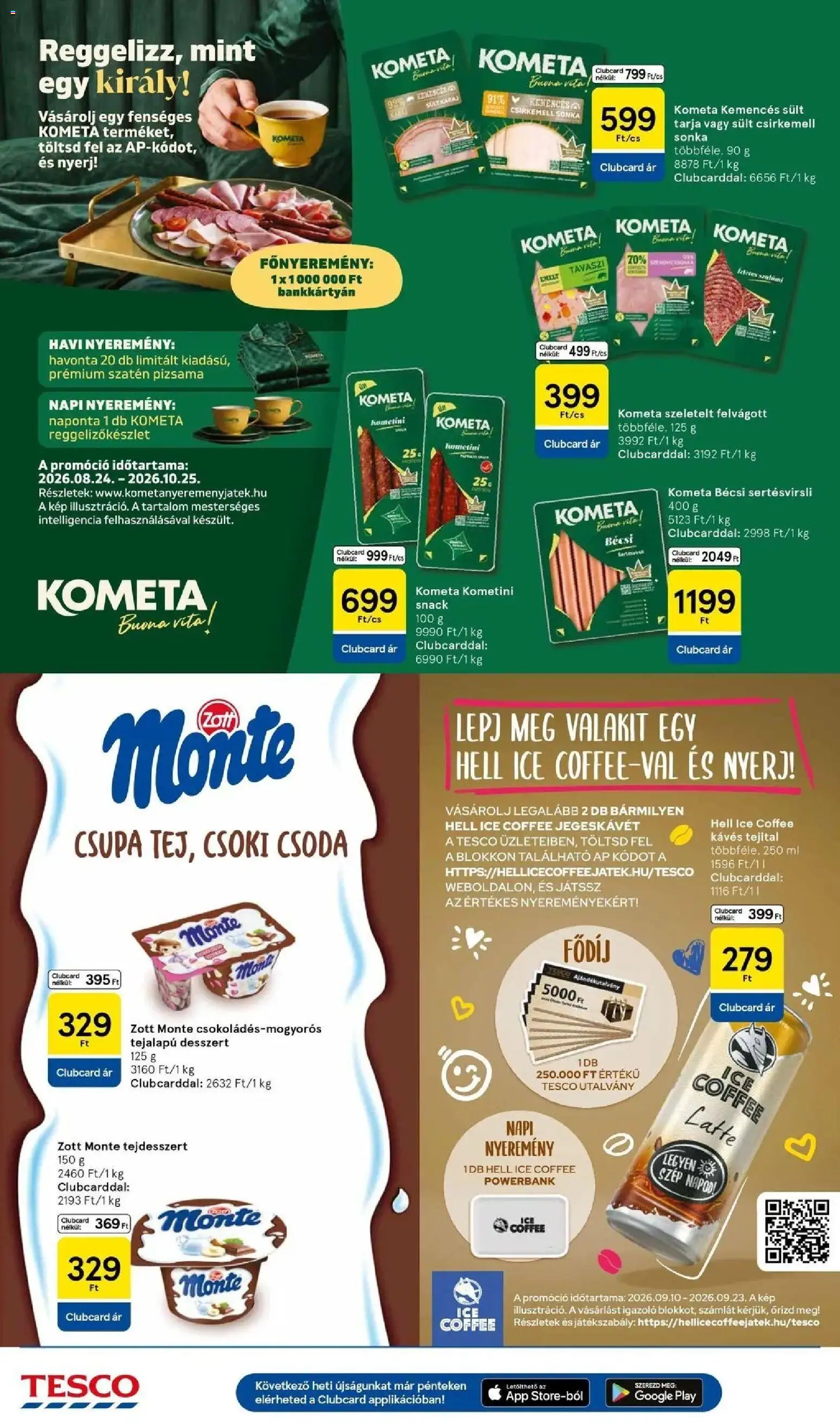 Tesco akciós ujság - amely érvényes a következő dátumtól: 2026.09.10. | Oldal: 20 | Termékek: Powerbank, Csoki, Sonka, Felvágott