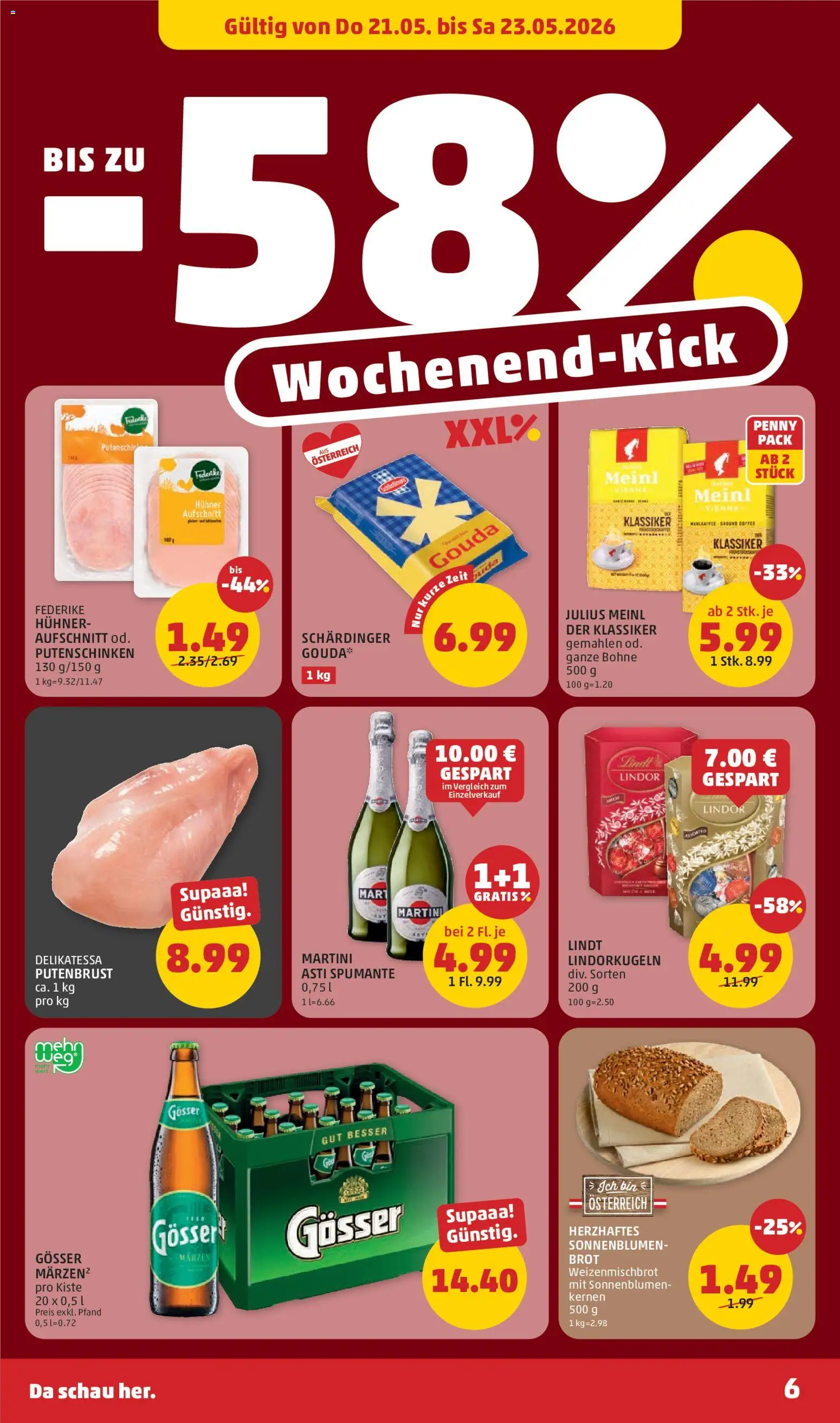 Penny Markt Flugblatt gültig ab 21.05.2026 | Seite: 6 | Produkte: Brot