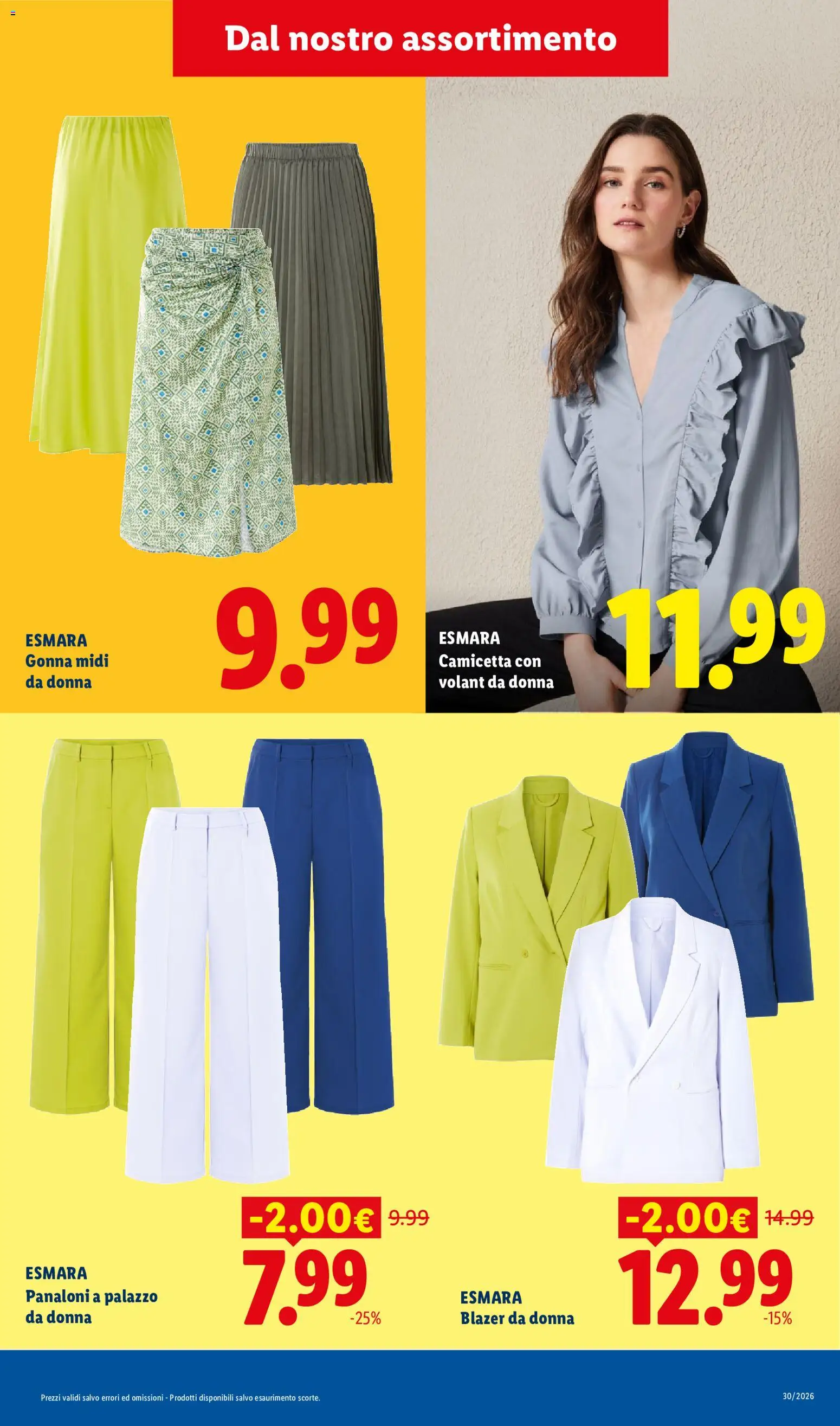 Volantino Lidl del 10/08/2026 | Pagina: 17 | Prodotti: Camicetta, Pantaloni, Gonna