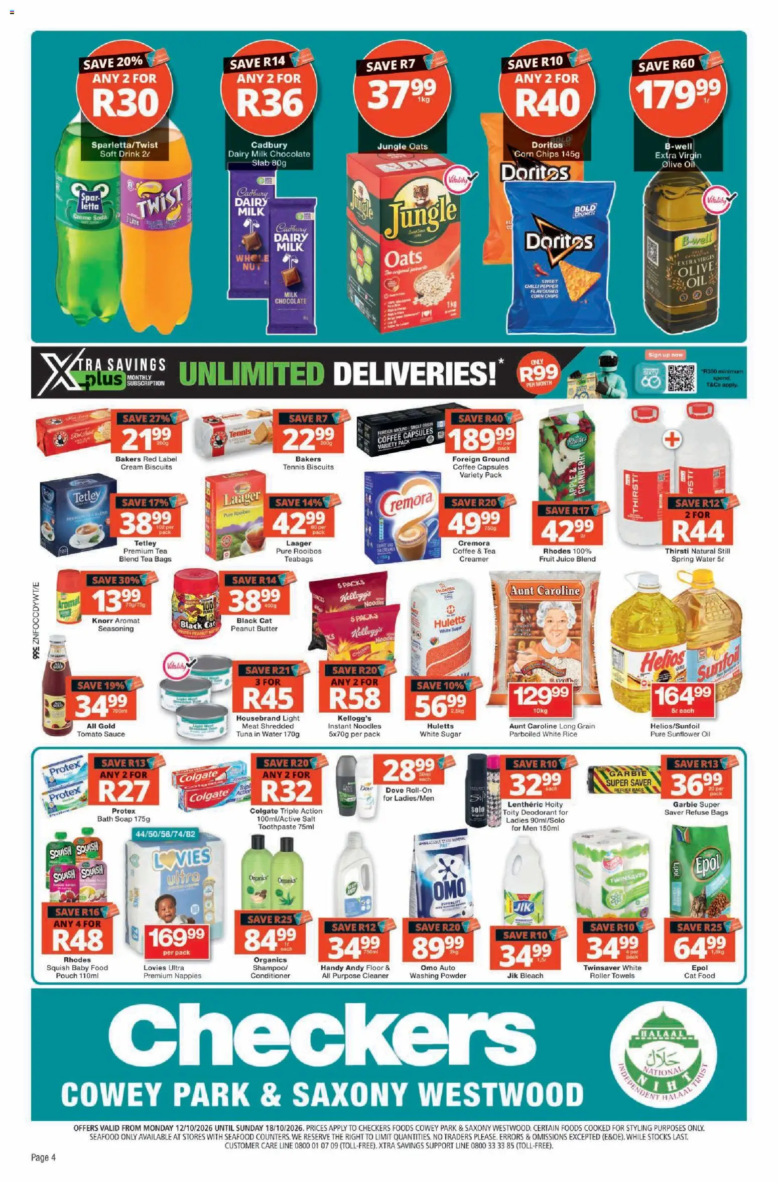 New Checkers catalogue – valid from 12/10/2026 | Page: 4 | Products: Corn, Rice, Salt, Pepper