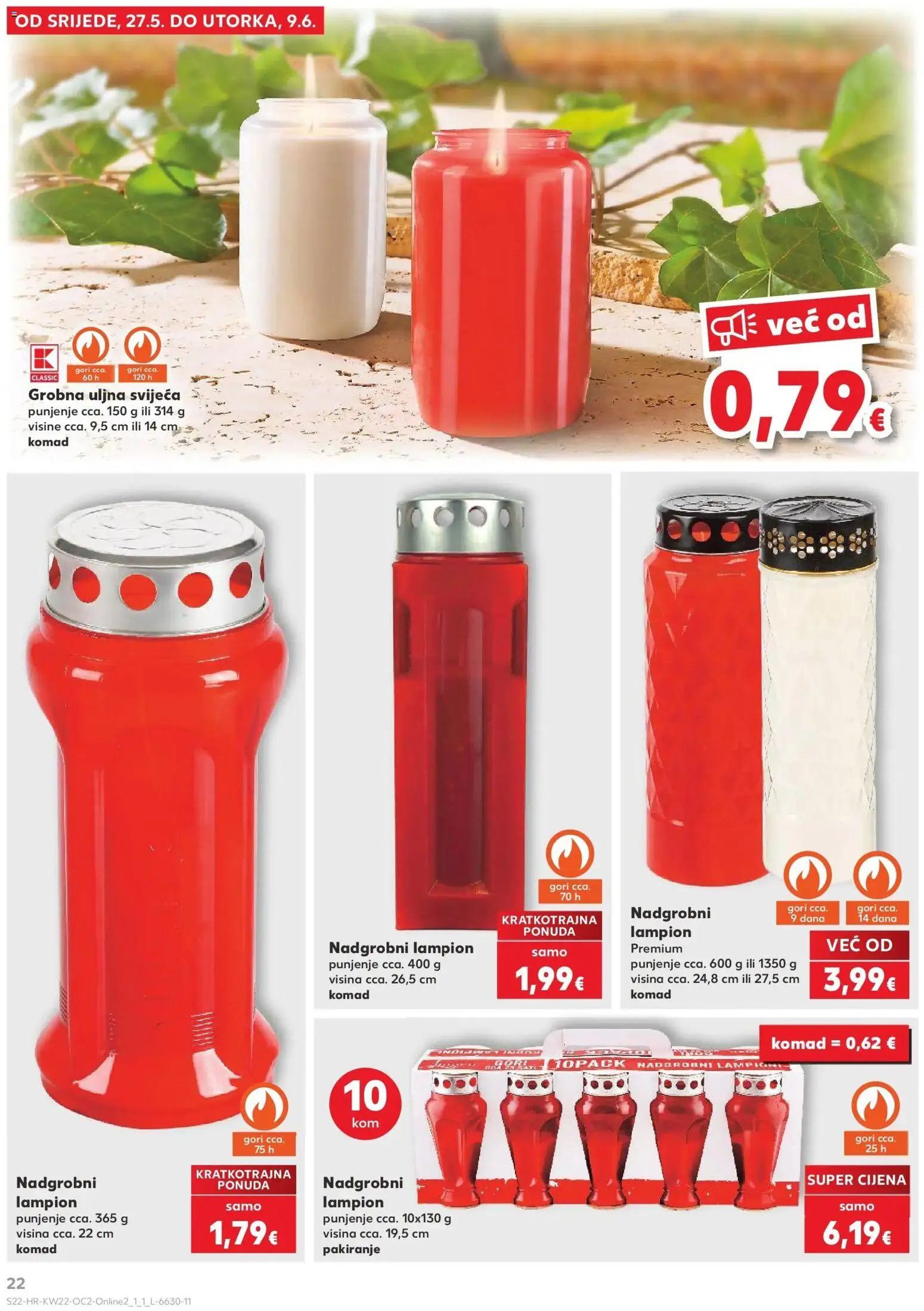 Kaufland katalog | vrijedi od 26.05.2026 | Stranica: 22 | Proizvodi: Lampion