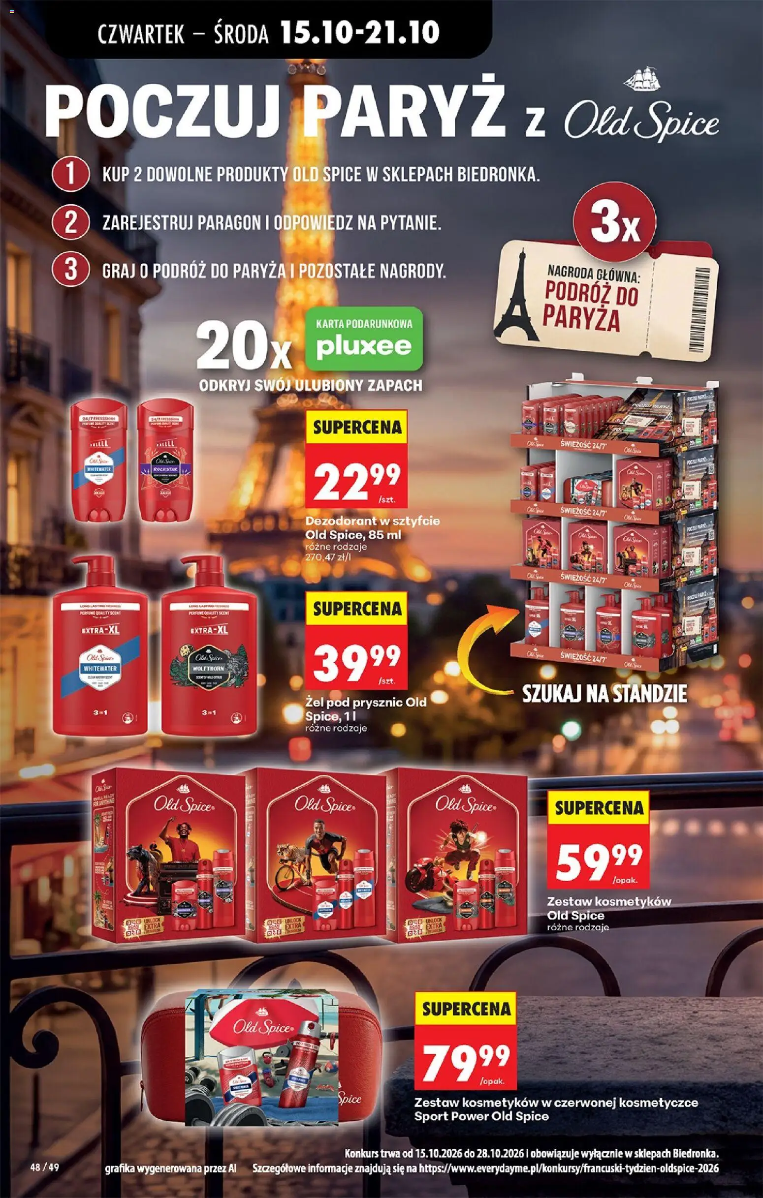 Biedronka Polsko leták - Codziennie niskie ceny od 15.10.2026 | Strana: 74 | Produkty: Rockstar, Old Spice