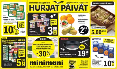 Minimani-mainoslehti voimassa 21/09/2026 alkaen