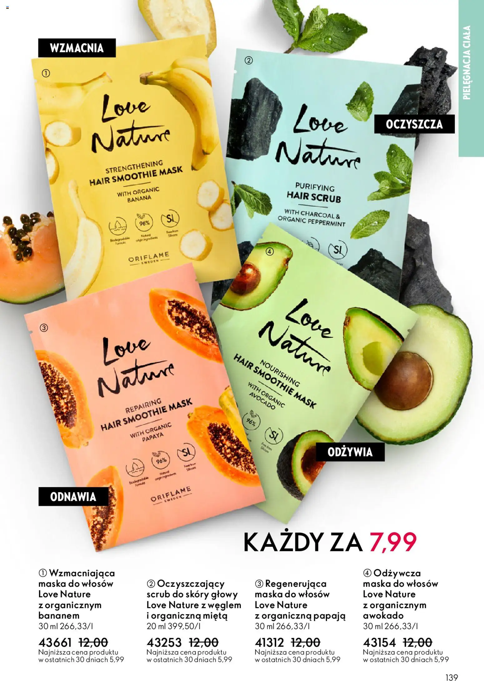 Oriflame Katalog 8 2026 od 27.05.2026 | Strona: 139 | Produkty: Smoothie, Mięta, Maska do włosów, Awokado