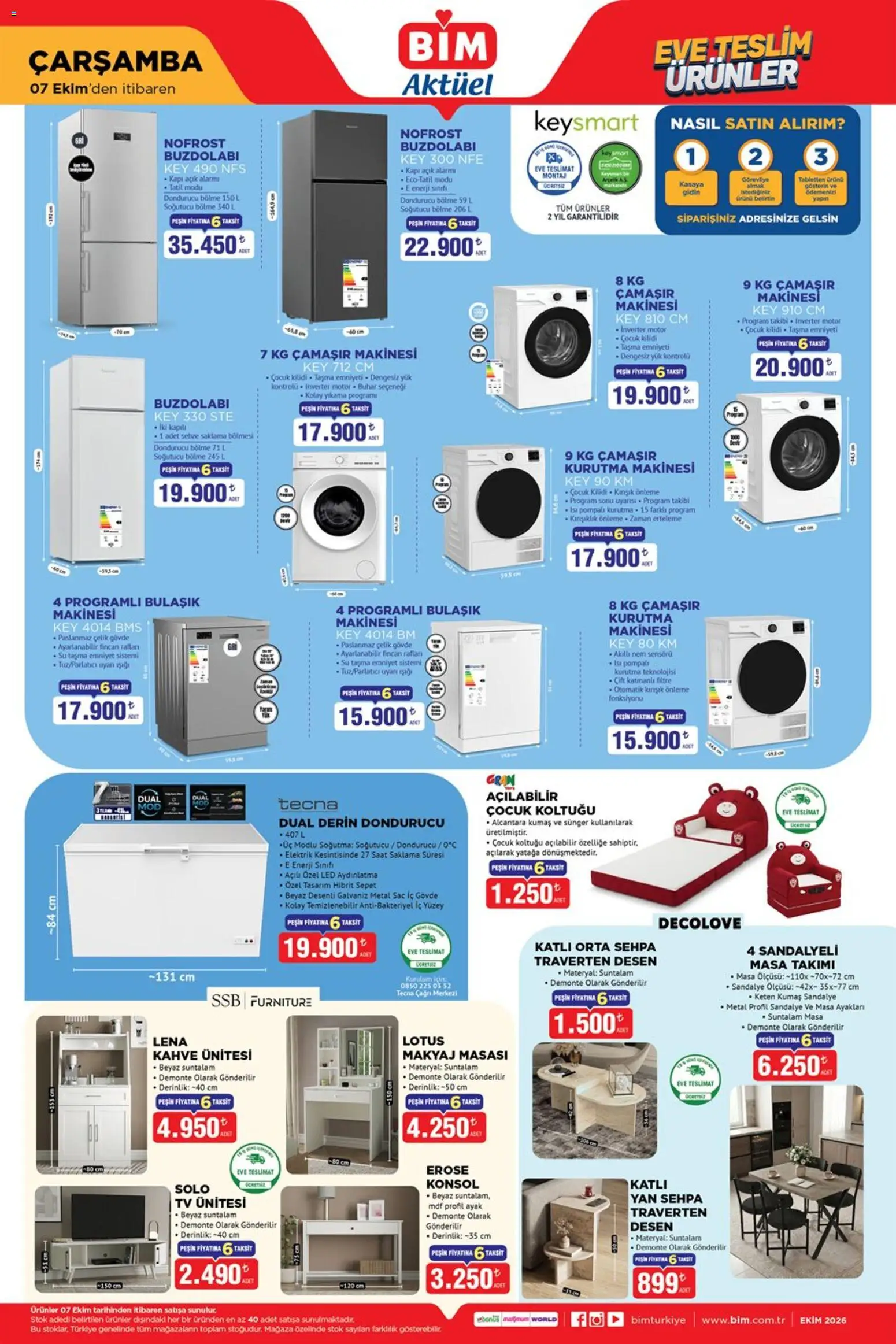 BİM - Katalog Çarşamba - 07 Ekim 2026 tarihinden itibaren geçerlidir | Sayfa: 1 | Ürünler: TV ünitesi, Kahve, TV, Orta sehpa