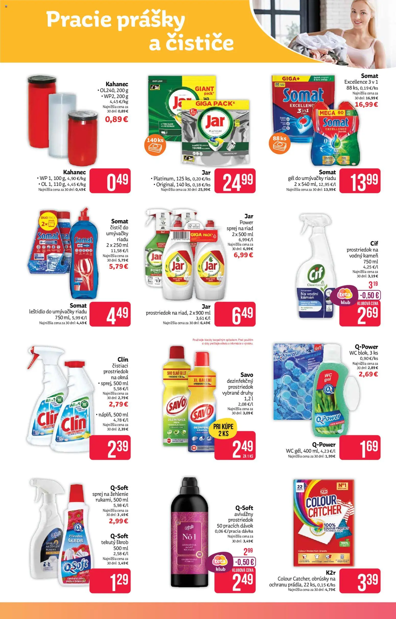 Nové Teta drogerie akcie – leták je platný od 17.08.2026 | Strana: 15 | Produkty: Riad, Wc, Gél do umývačky, Leštidlo  do umývačky riadu