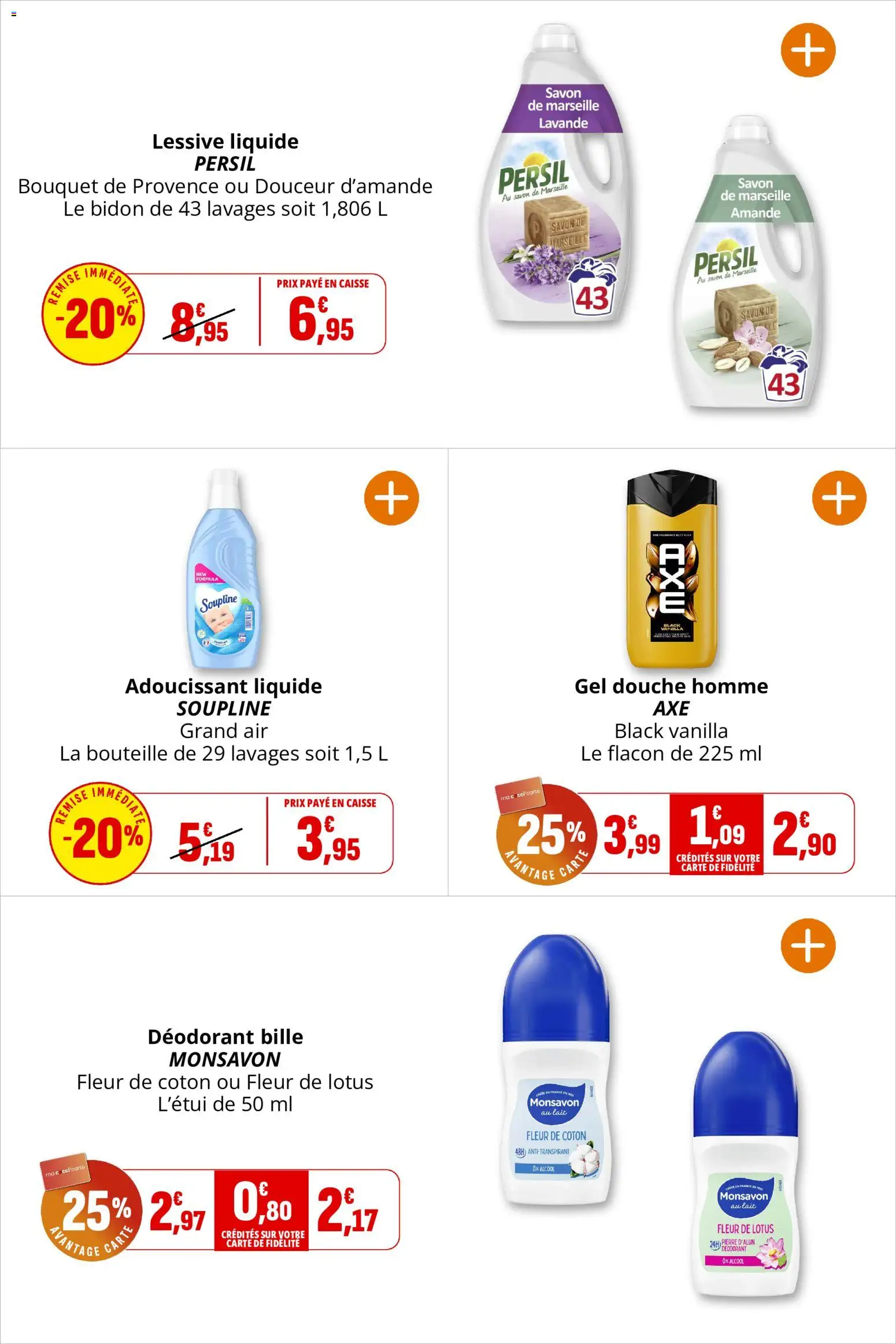 {H1} | Page: 25 | Produits: Lotus, Coton, Gel douche, Lessive