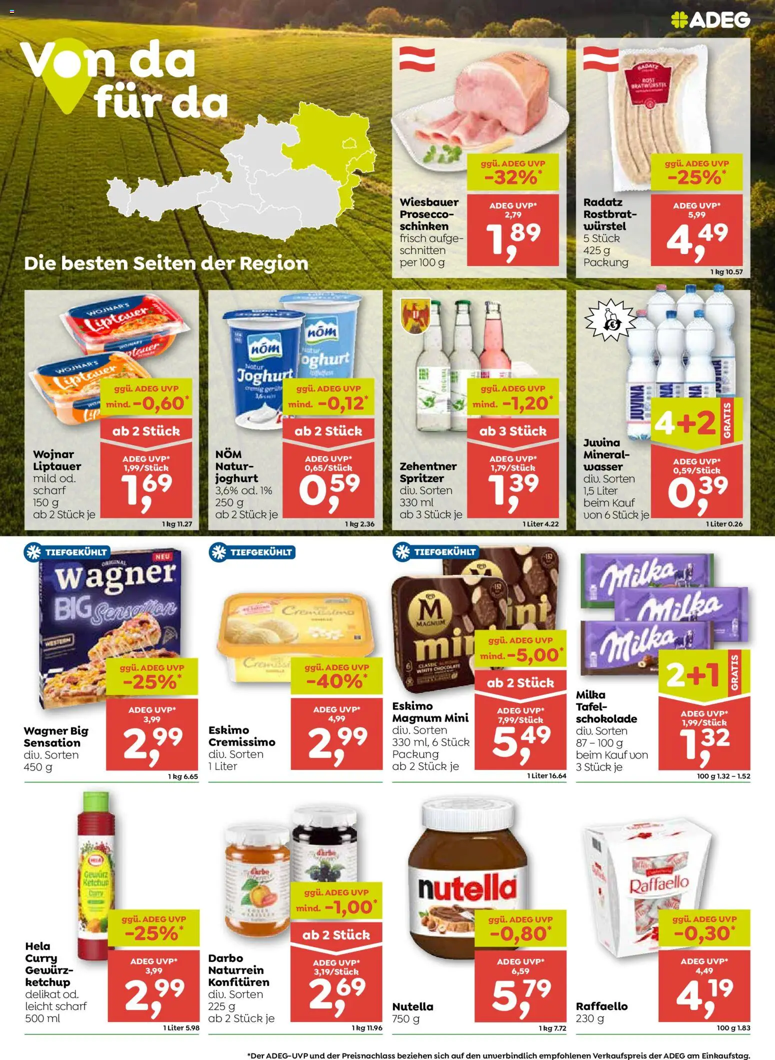 ADEG Flugblatt gültig ab 30.07.2026 | Seite: 5 | Produkte: Nutella, Prosecco, Joghurt, Schinken