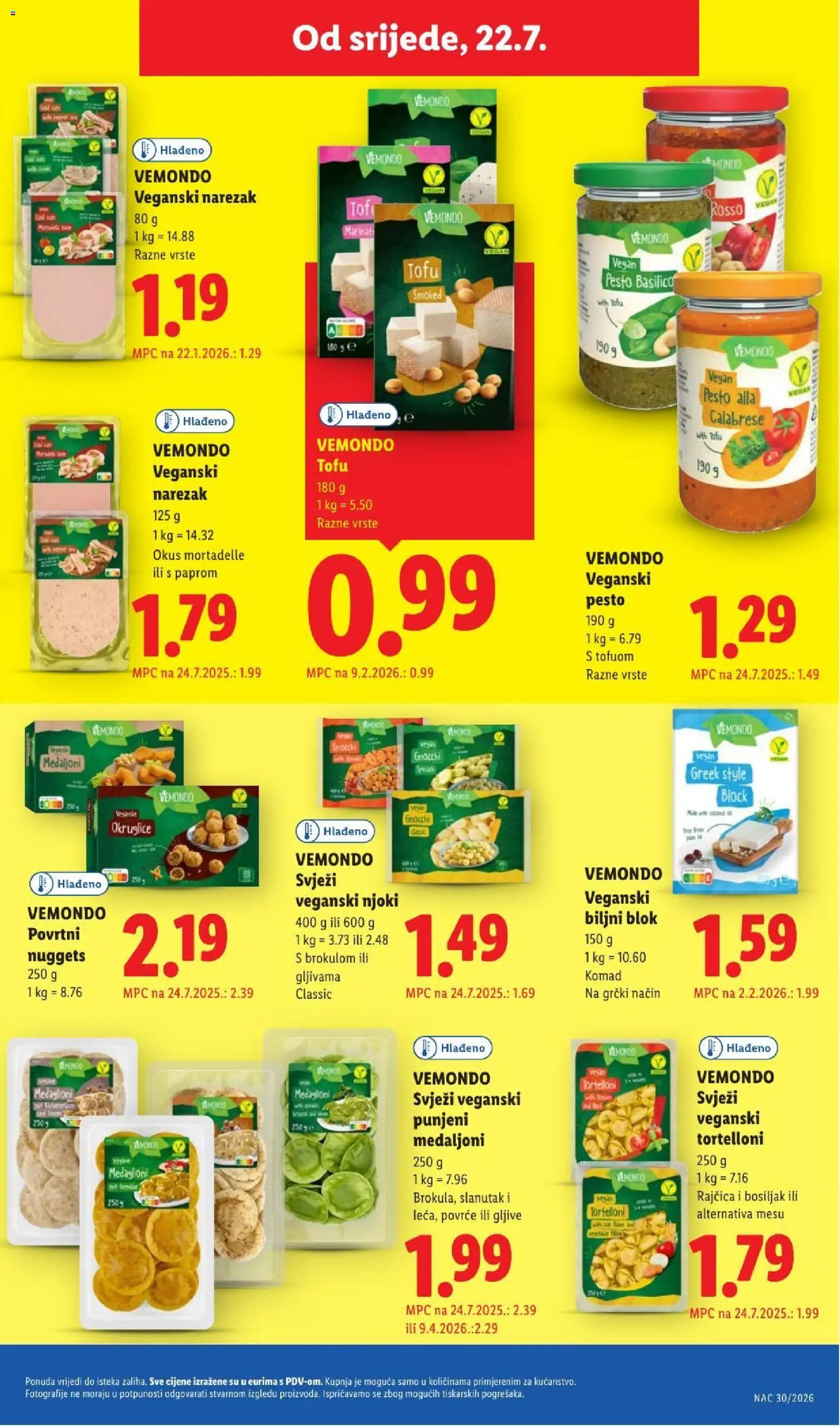 Lidl katalog | vrijedi od 20.07.2026 | Stranica: 65 | Proizvodi: Okruglice, Njoki, Gljive, Slanutak