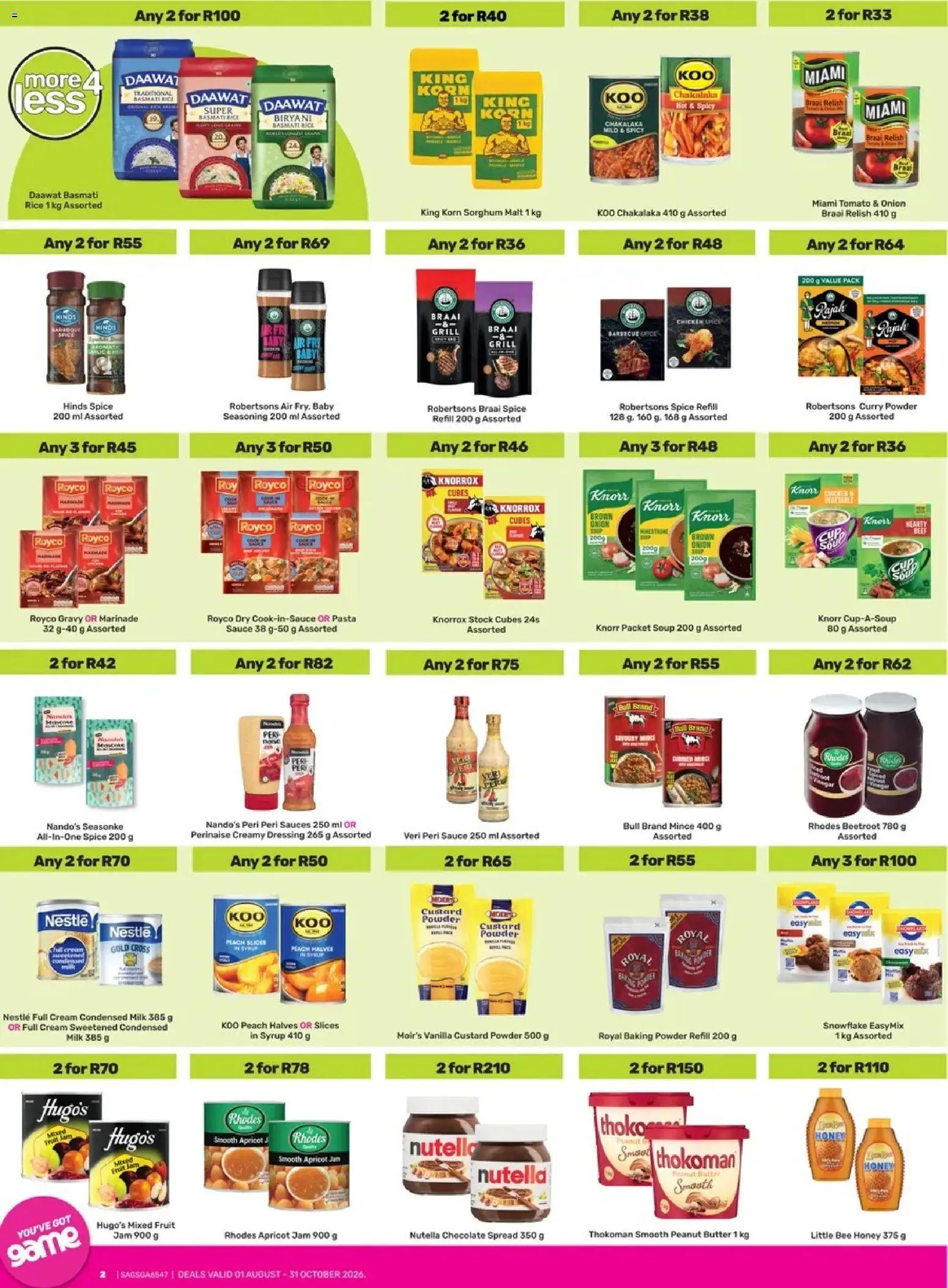 New Game catalogue – valid from 01/08/2026 | Page: 2