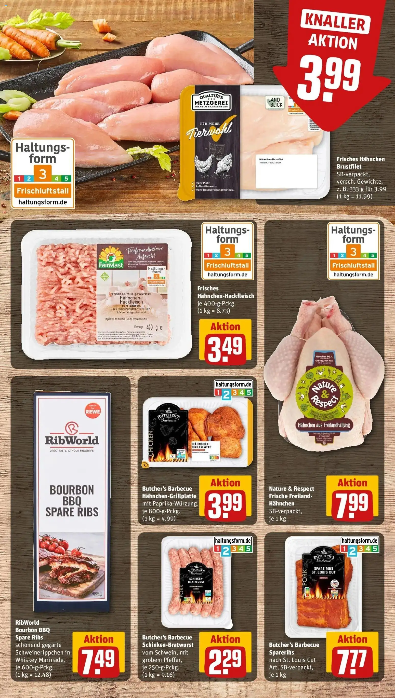 REWE Prospekt ab 17.08.2026 zum Blättern » Angebote | Seite: 10 | Produkte: Hahnchen, Bratwurst, Bourbon, Whiskey
