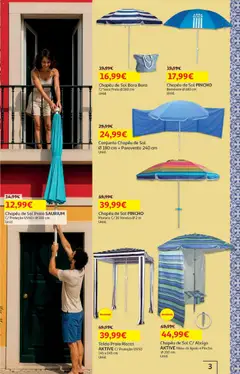 Pré-visualização Auchan - Férias de Verão  - Viagem e Praia válido de 16/06/2026 | Página: 3 | Produtos: Chapéu, Mesa